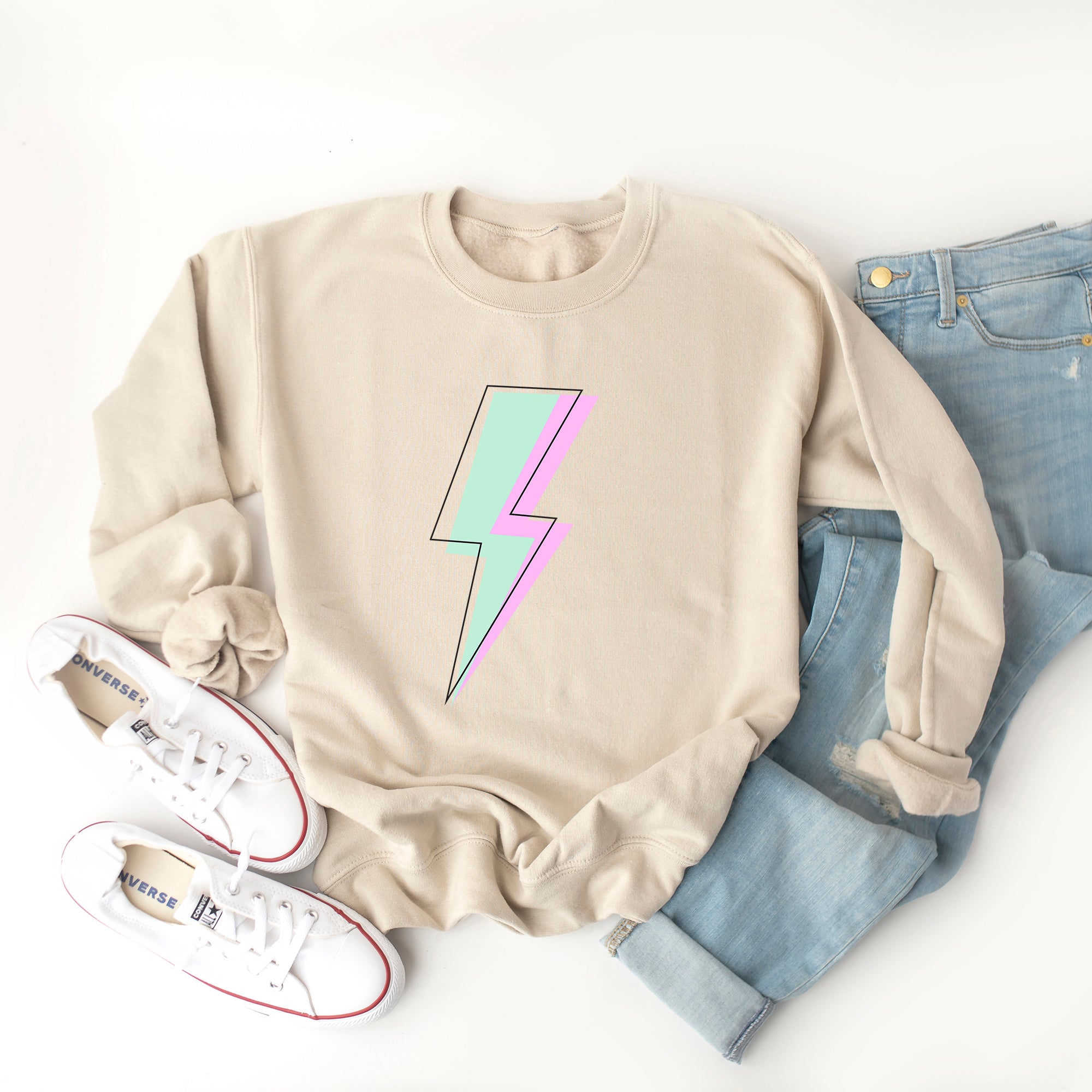 Layered Lightning Bolt | Sweatshirt