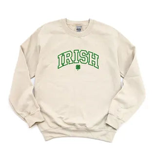 Embroidered Irish Varsity Clover | Sweatshirt