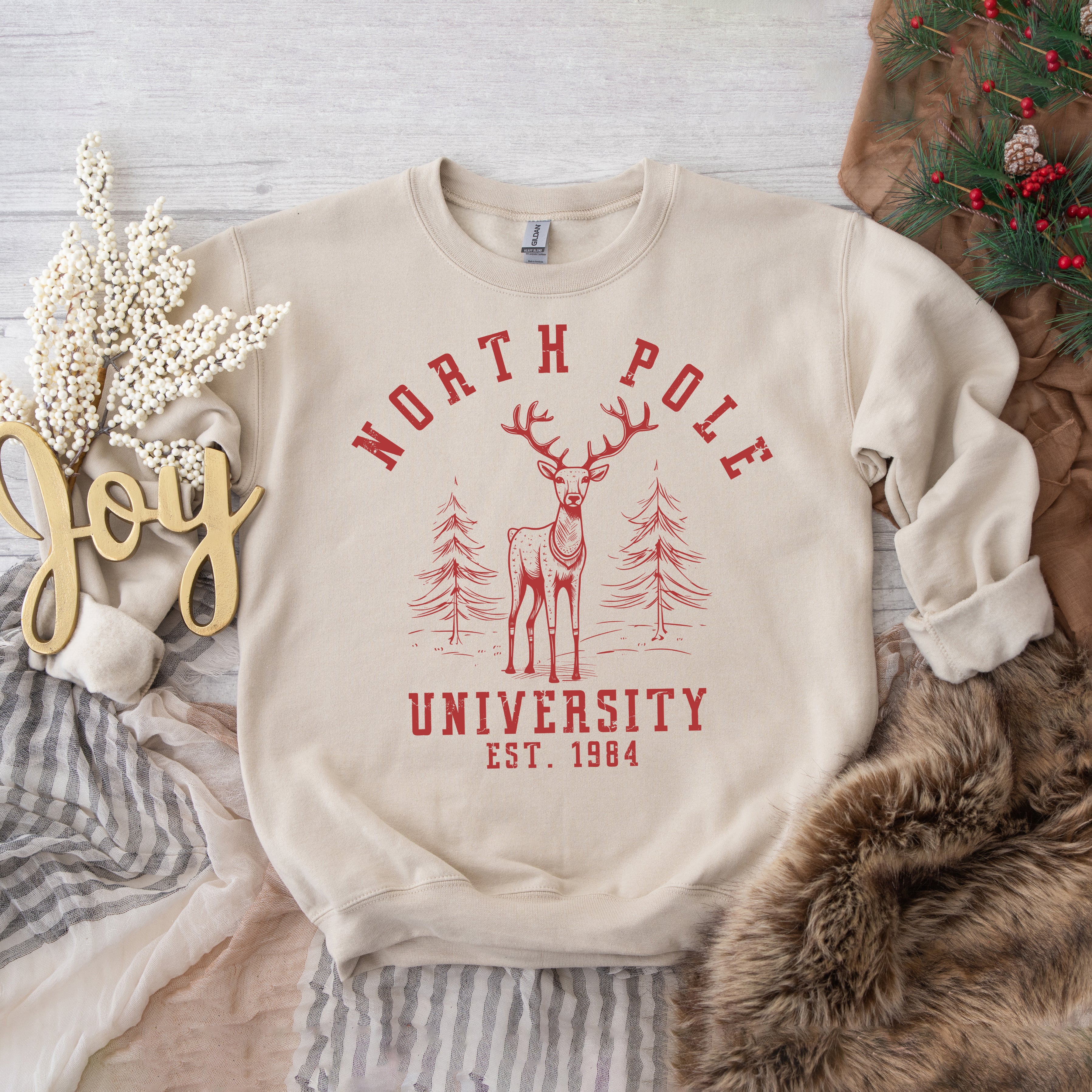 North Pole University Deer | Sweatshirt