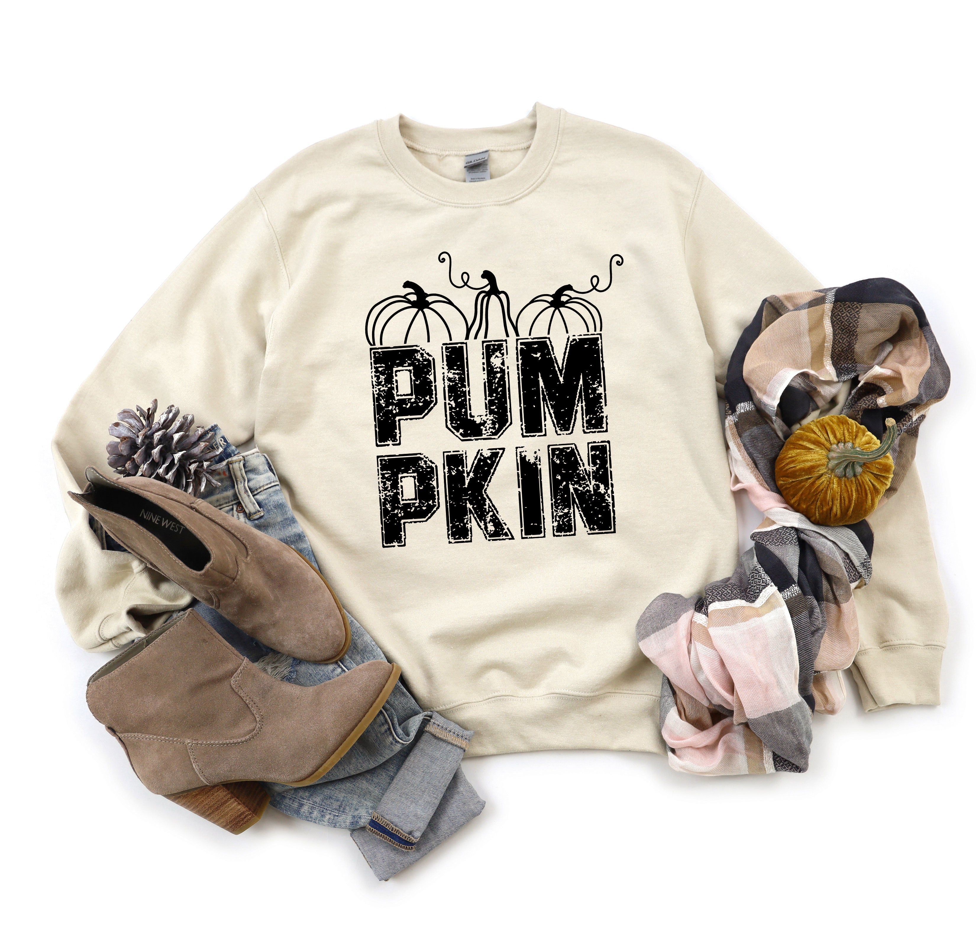 Pumpkin Distressed | Sweatshirt