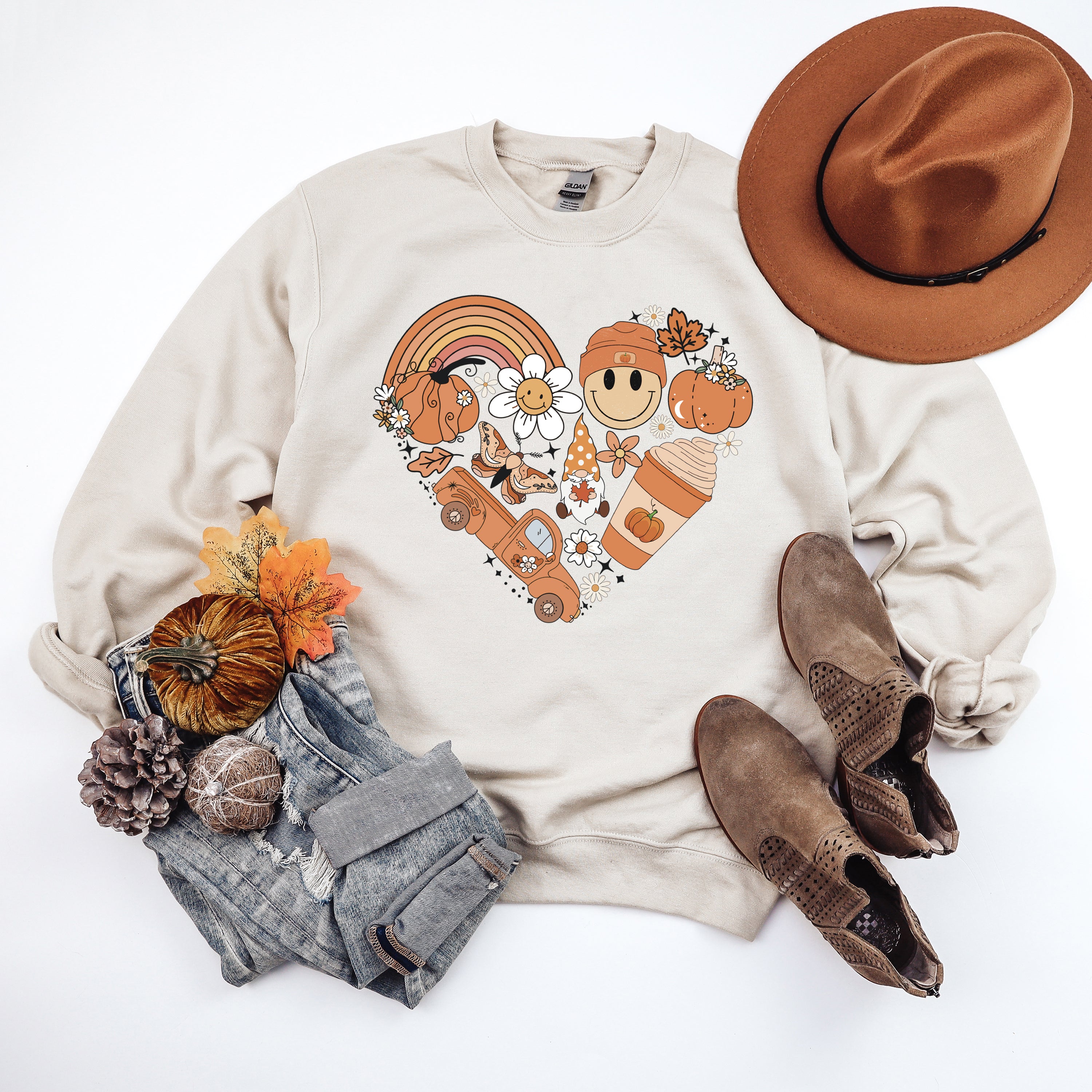 Fall Collage Heart | Sweatshirt