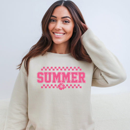 Checkered Summer Varsity | Sweatshirt