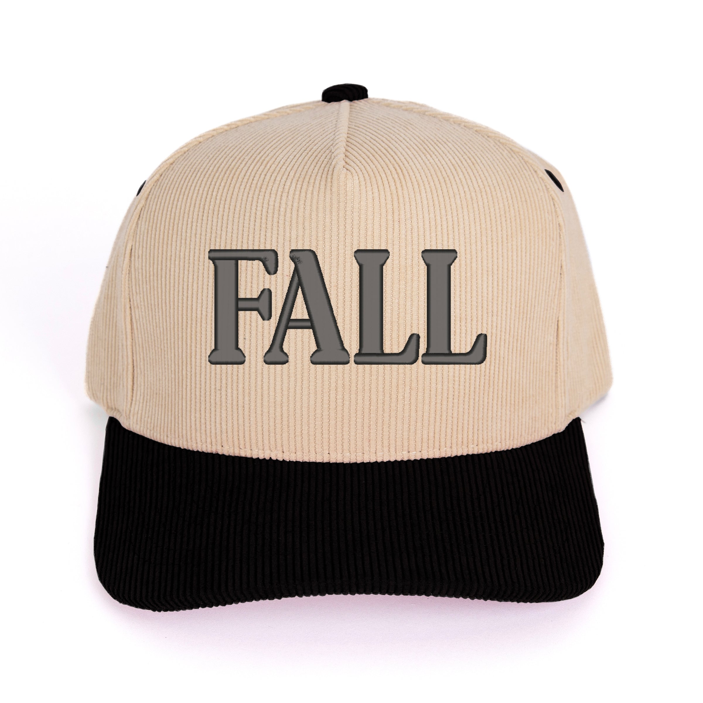 Embroidered Fall Bold - Women's Corduroy Trucker Hat