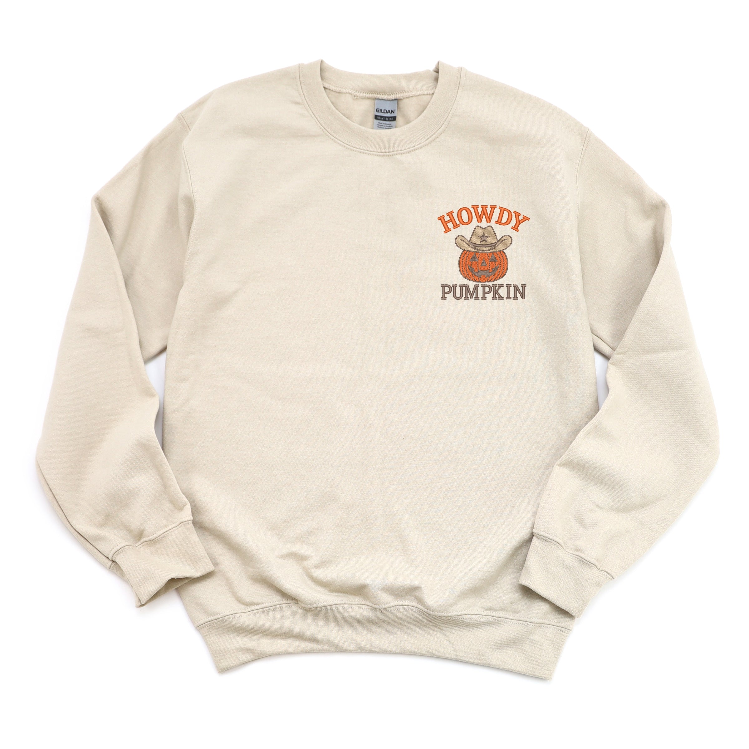 Embroidered Howdy Pumpkin - Women's Sweatshirt