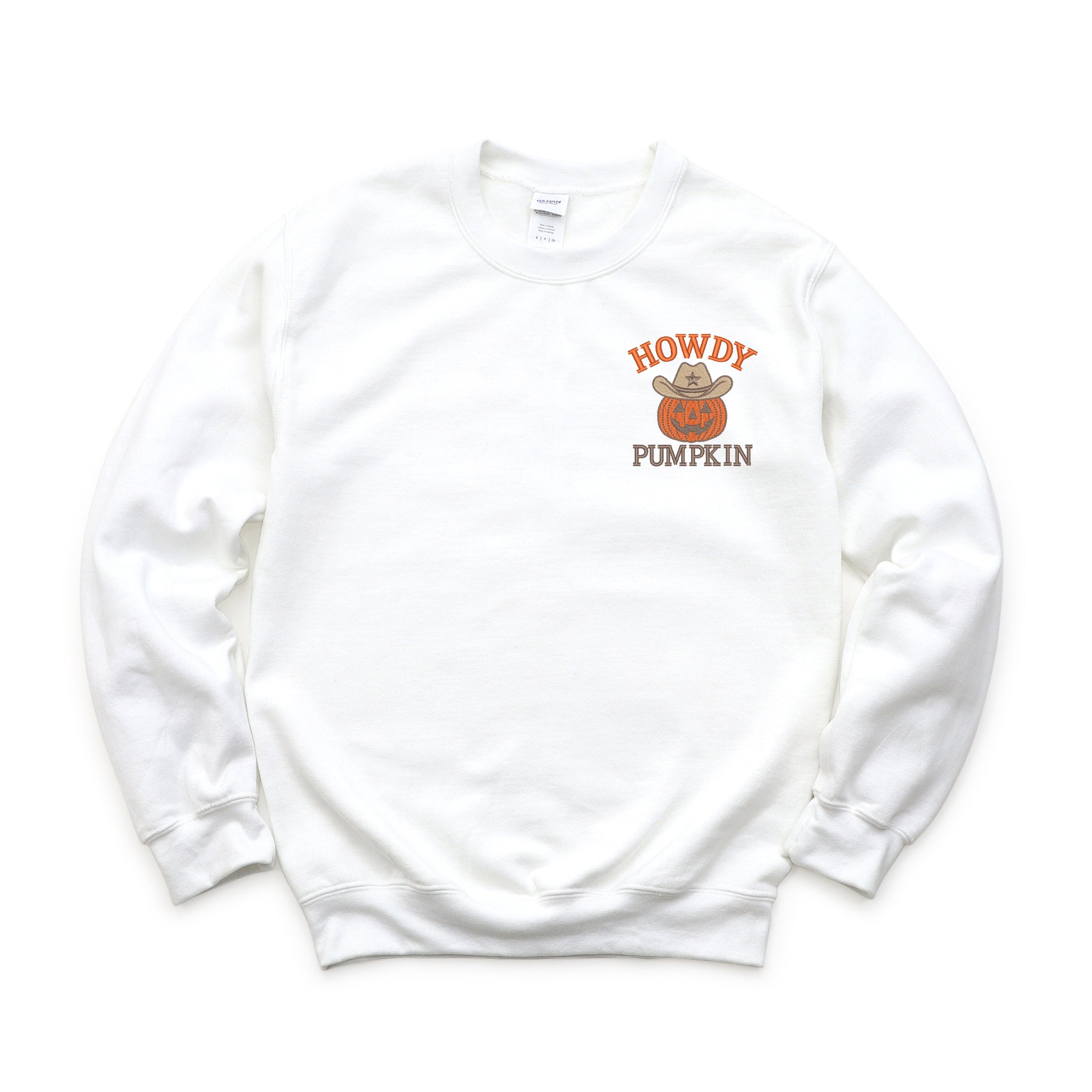 Embroidered Howdy Pumpkin - Women's Sweatshirt