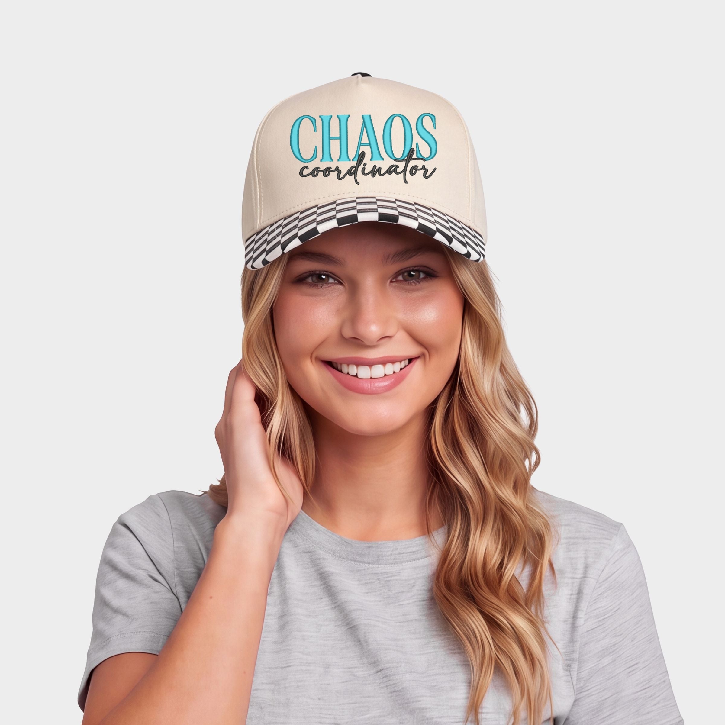 Embroidered Chaos Coordinator - Women's Canvas Trucker Hat
