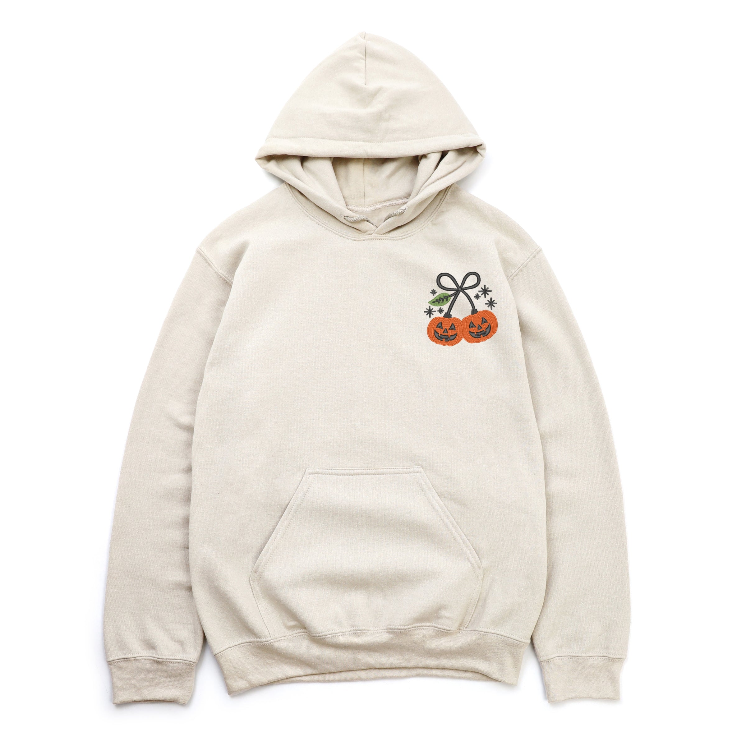 Embroidered Pumpkin Bow - Women's Hoodie