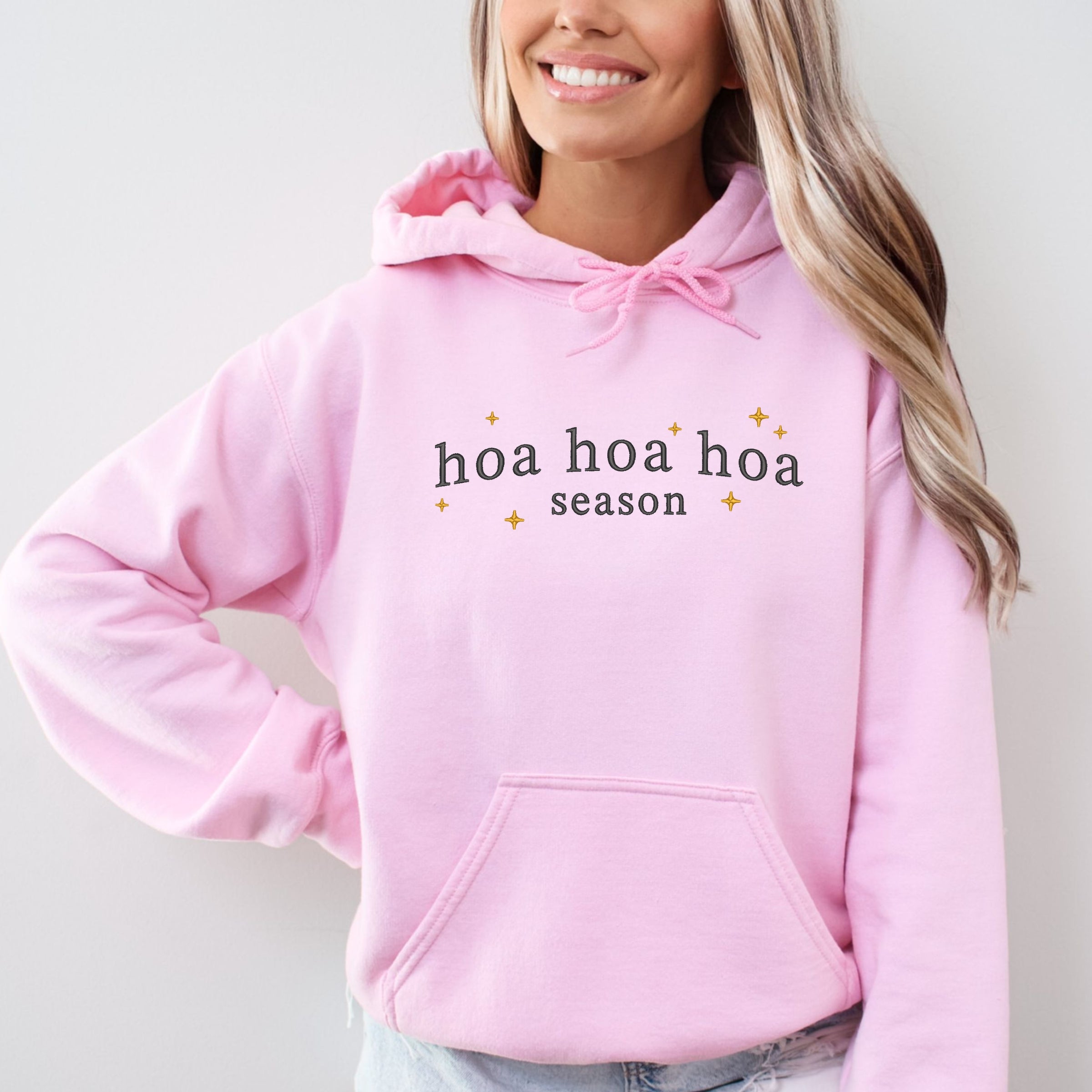 Embroidered Hoa Hoa Hoa Season - Women's Graphic Hoodie