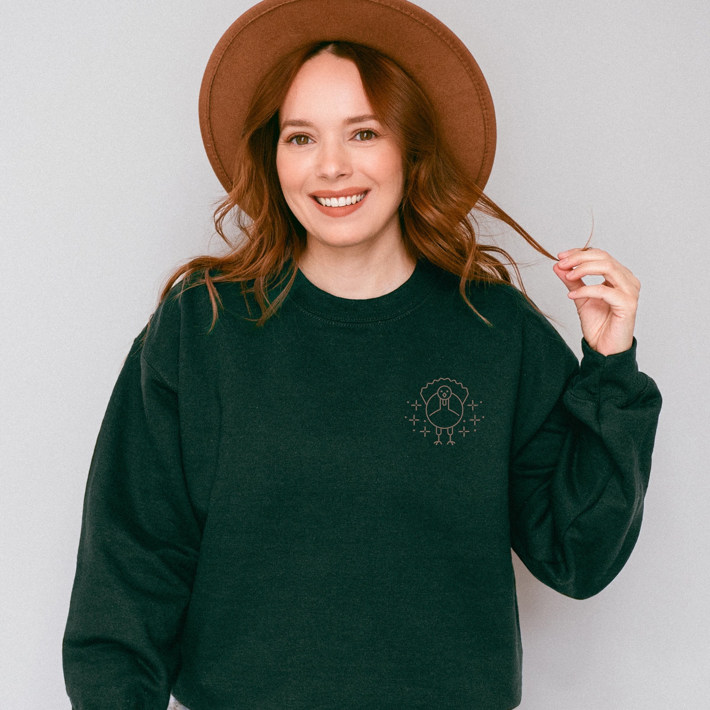 Embroidered Turkey Sparkles - Women's Sweatshirt