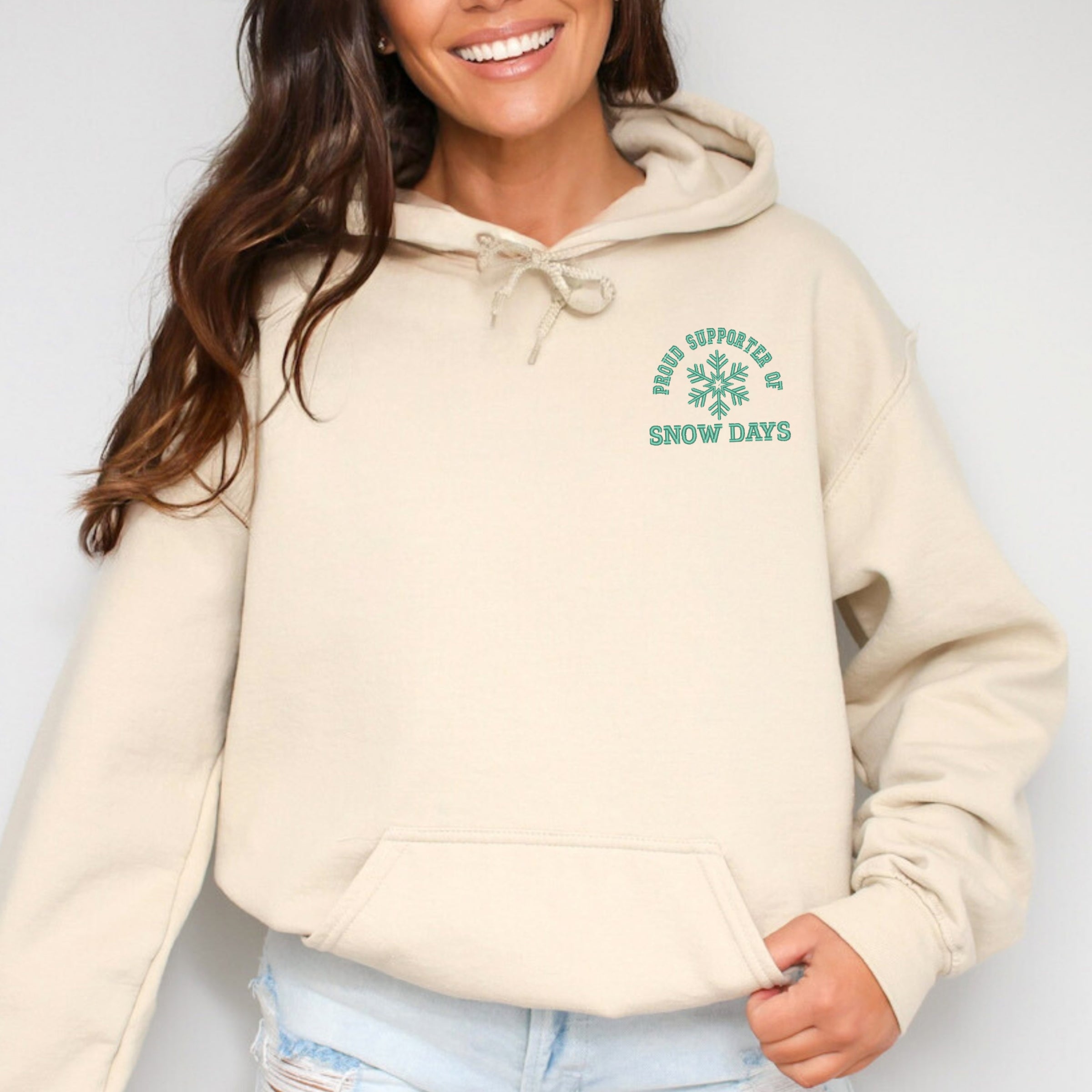 Embroidered Proud Supporter Snow Days - Women's Graphic Hoodie