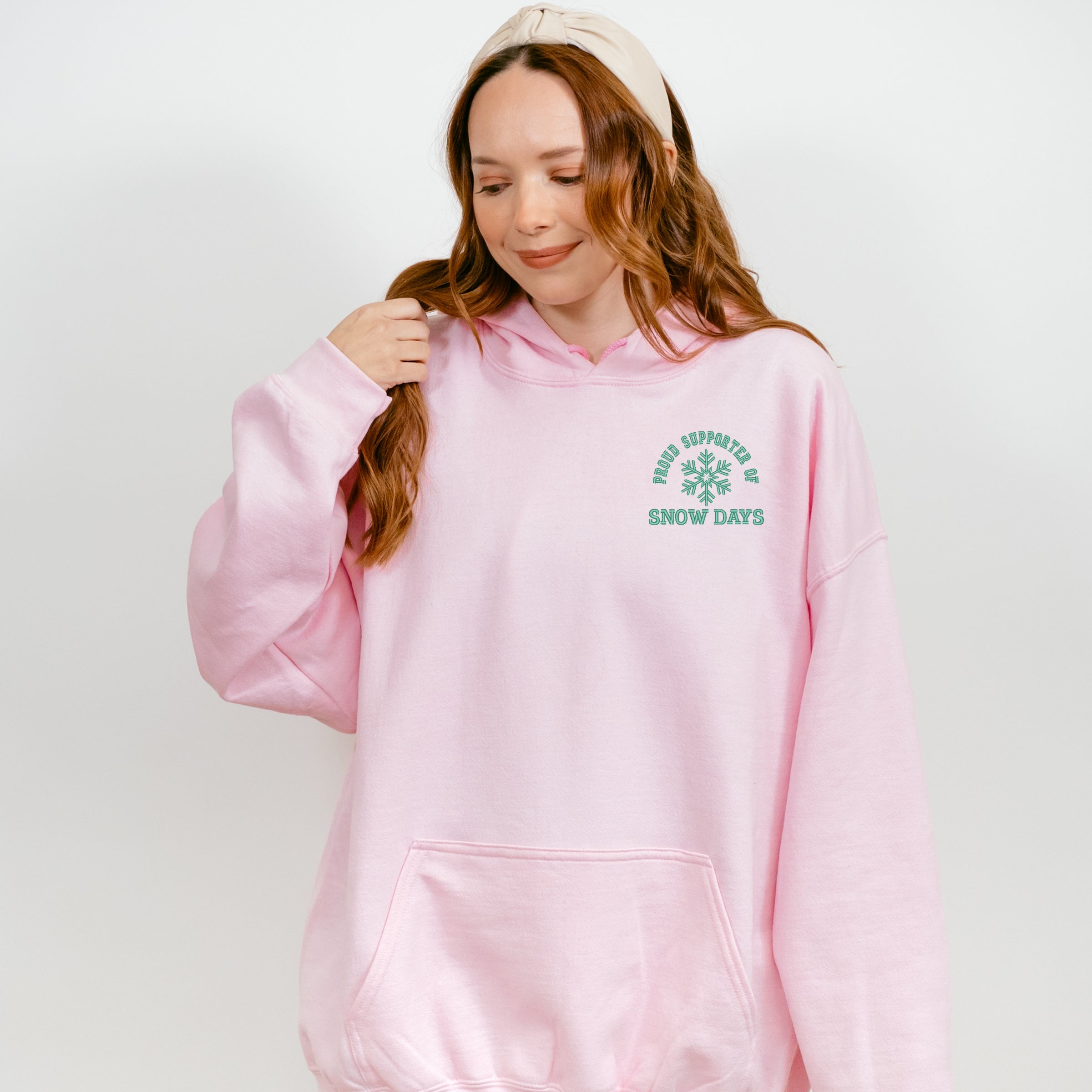 Embroidered Proud Supporter Snow Days - Women's Graphic Hoodie