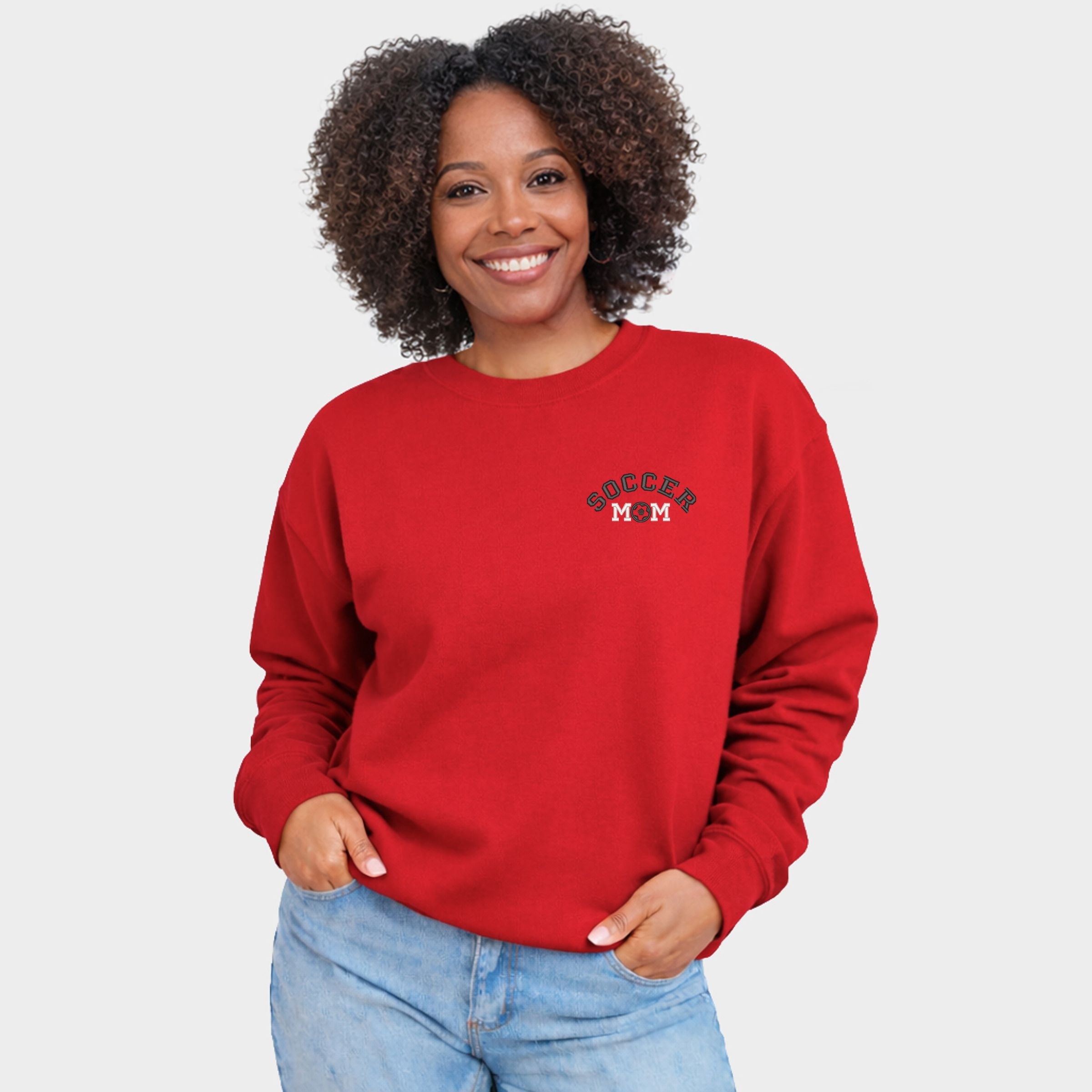 Embroidered Soccer Mom - Women's Graphic Sweatshirt