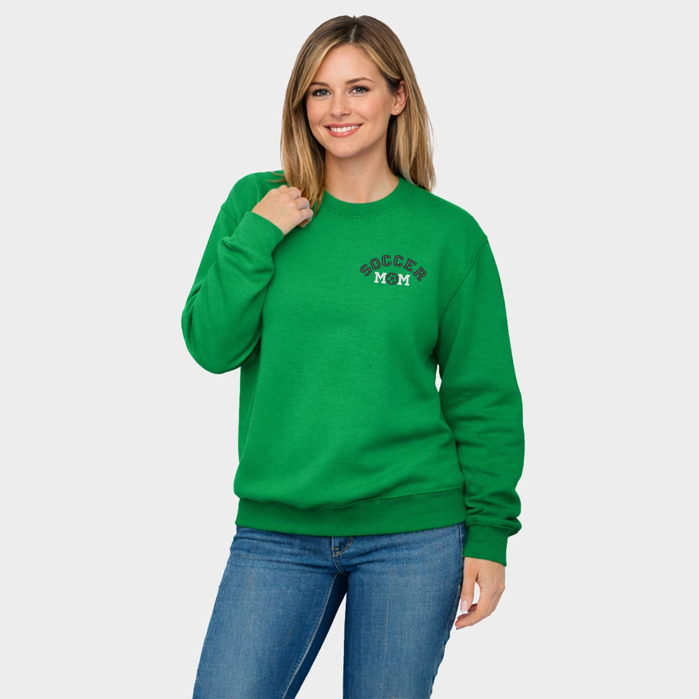 Embroidered Soccer Mom - Women's Graphic Sweatshirt