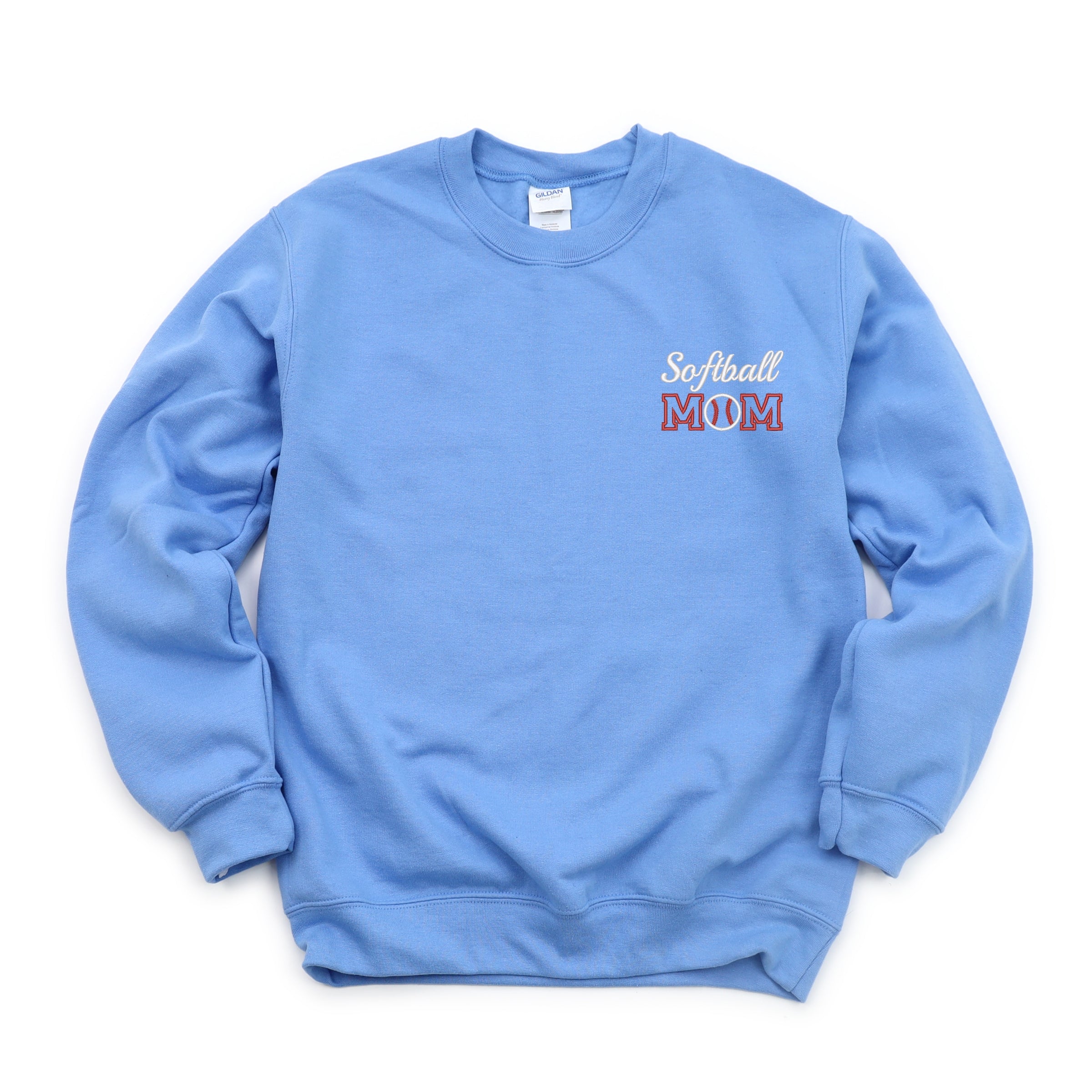 Embroidered Softball Mom - Women's Graphic Sweatshirt