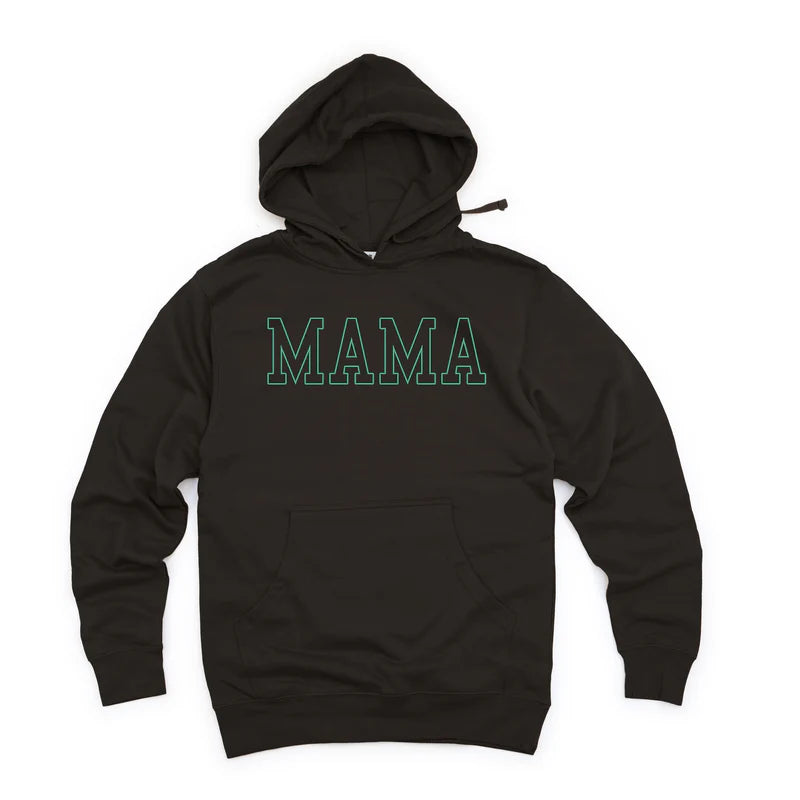 Embroidered Thin Mama Outline - Women's Graphic Hoodie