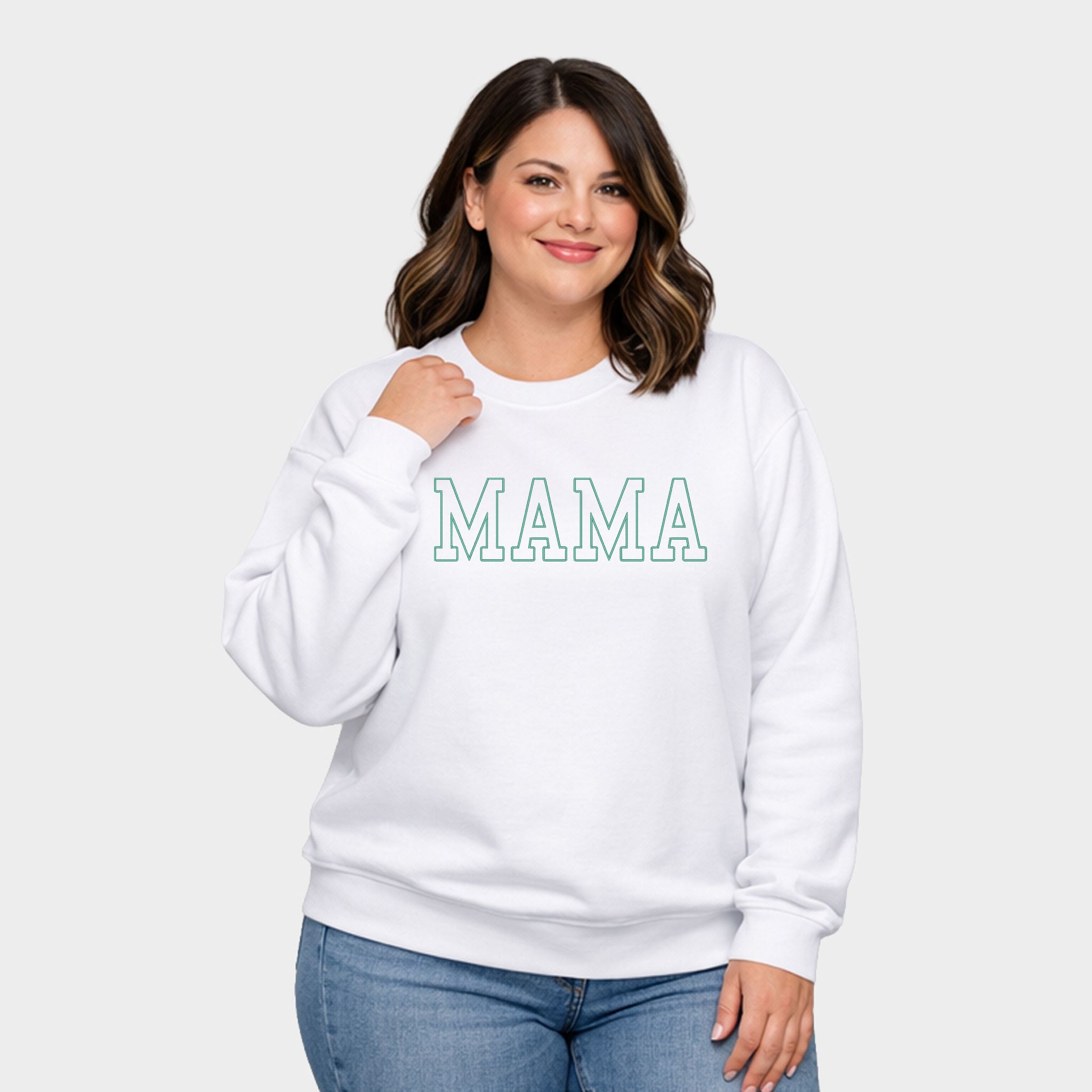 EMB332TEAL_F-PSWT White