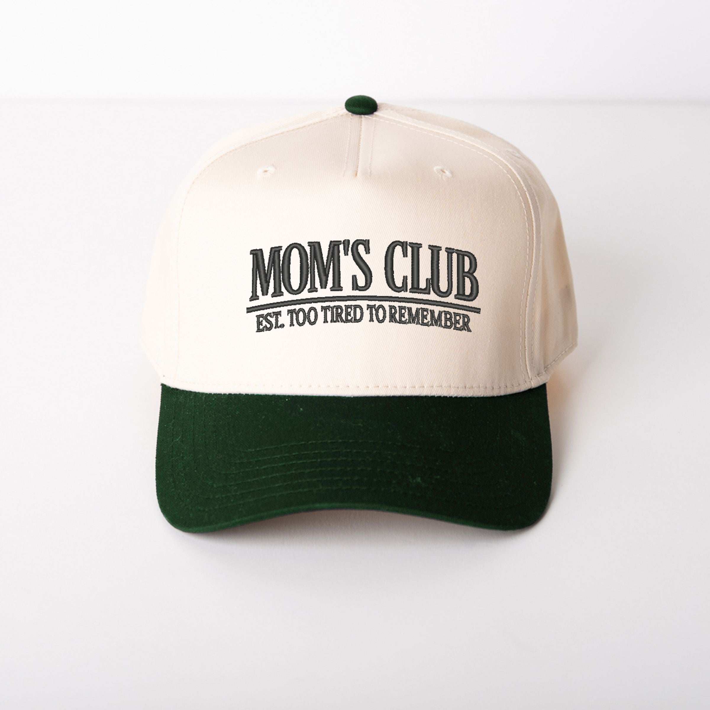 Embroidered Tired Mom's Club - Women's Canvas Trucker Hat