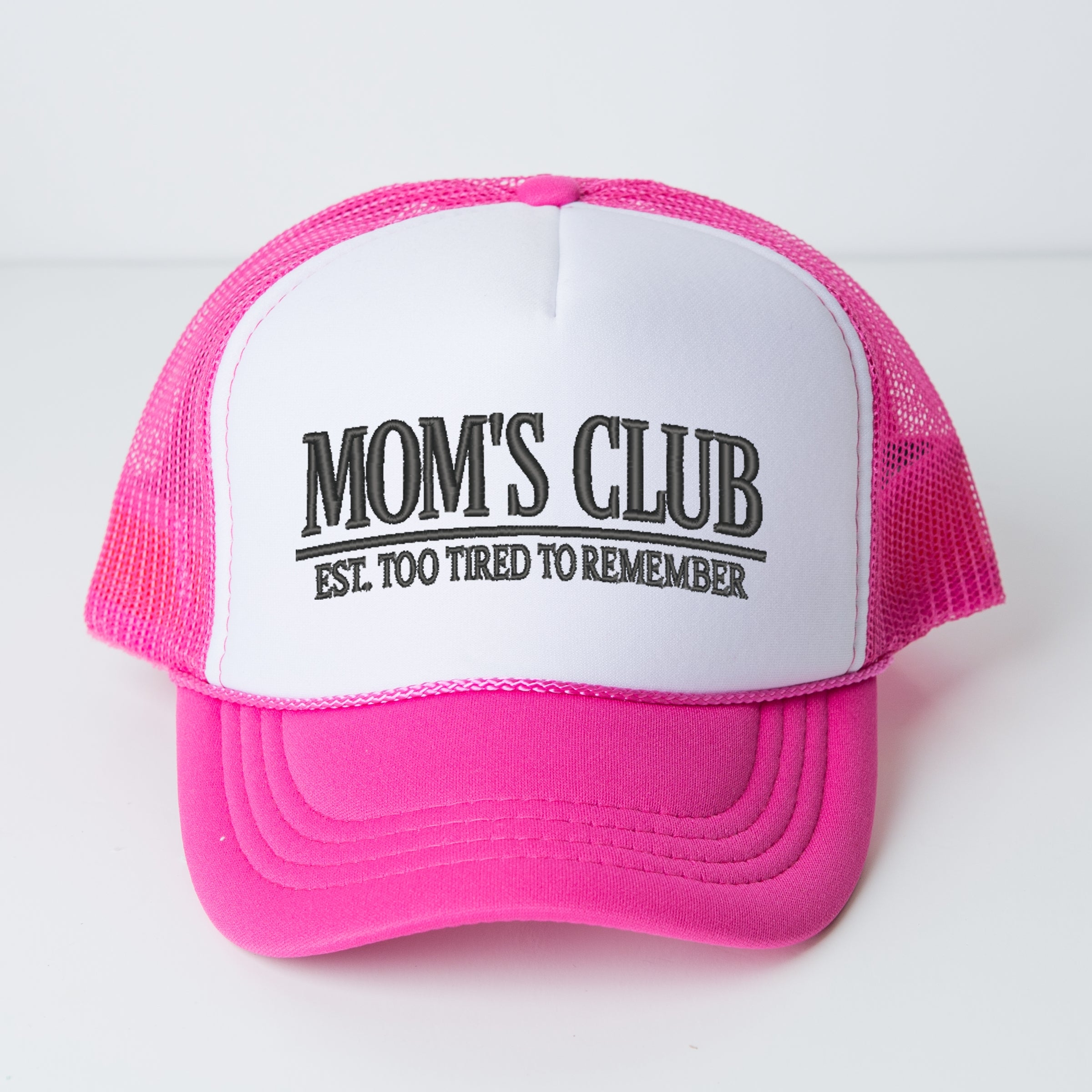 Embroidered Tired Mom's Club - Women's Graphic Foam Trucker Hat