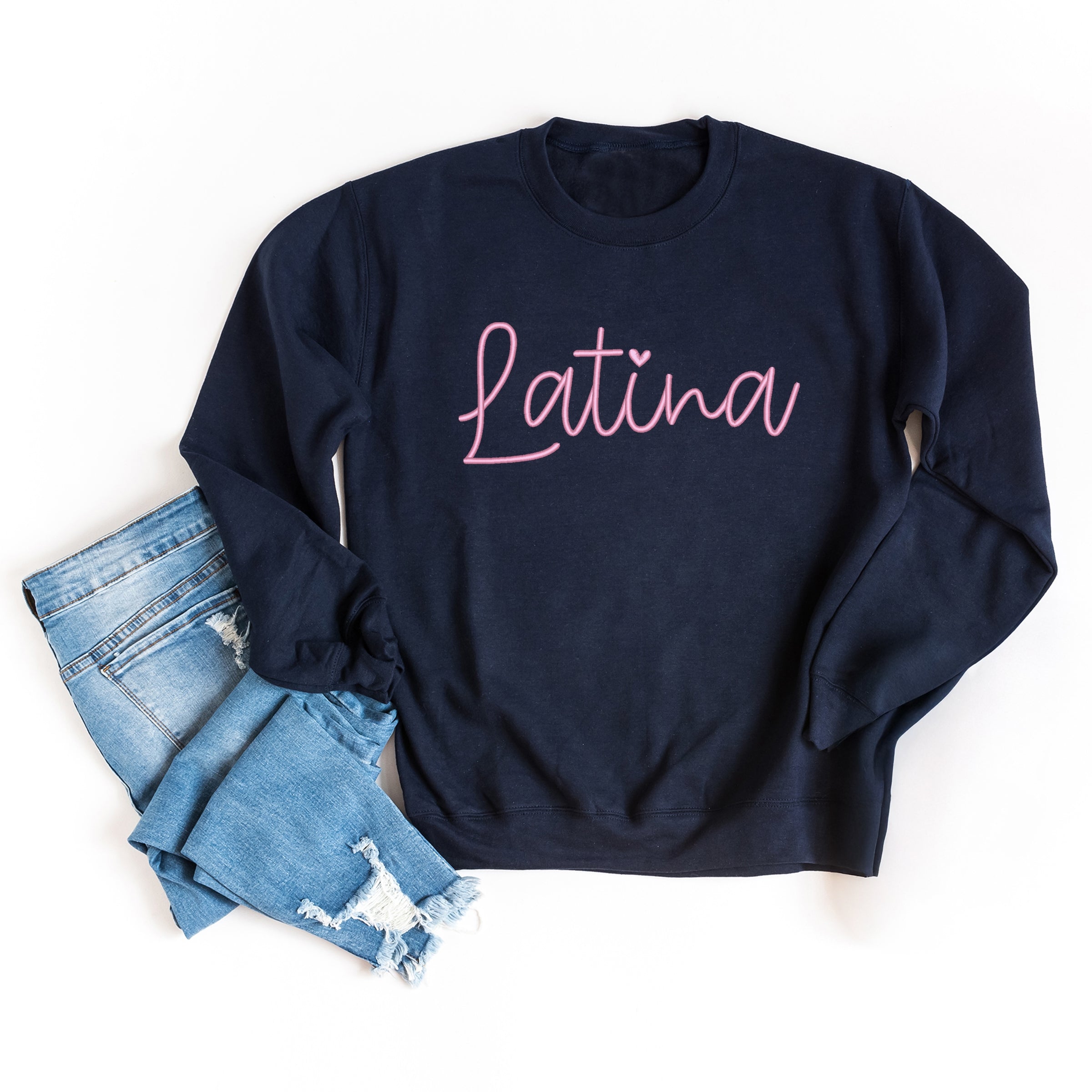 Embroidered Latina Cursive - Women's Graphic Sweatshirt