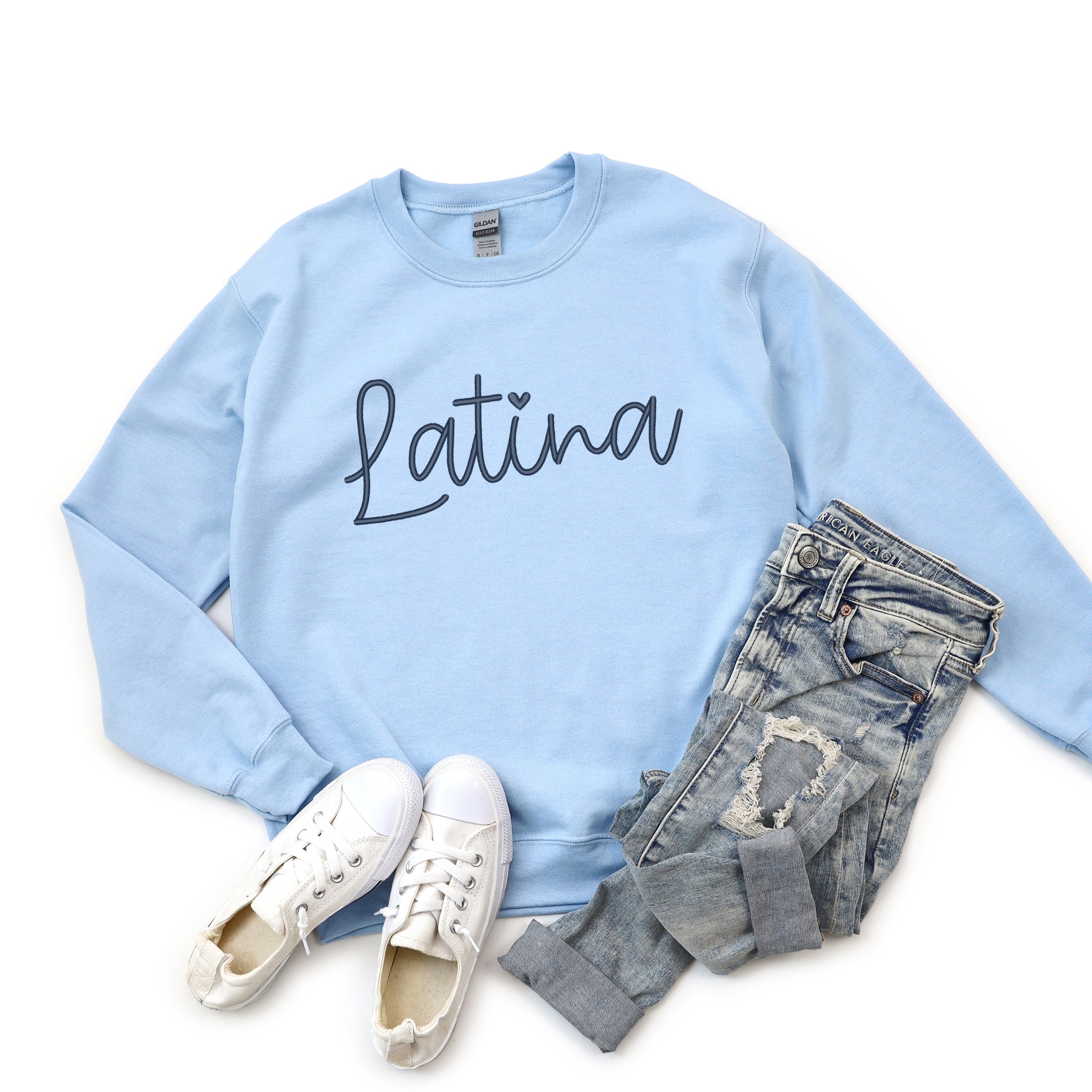 Embroidered Latina Cursive - Women's Graphic Sweatshirt