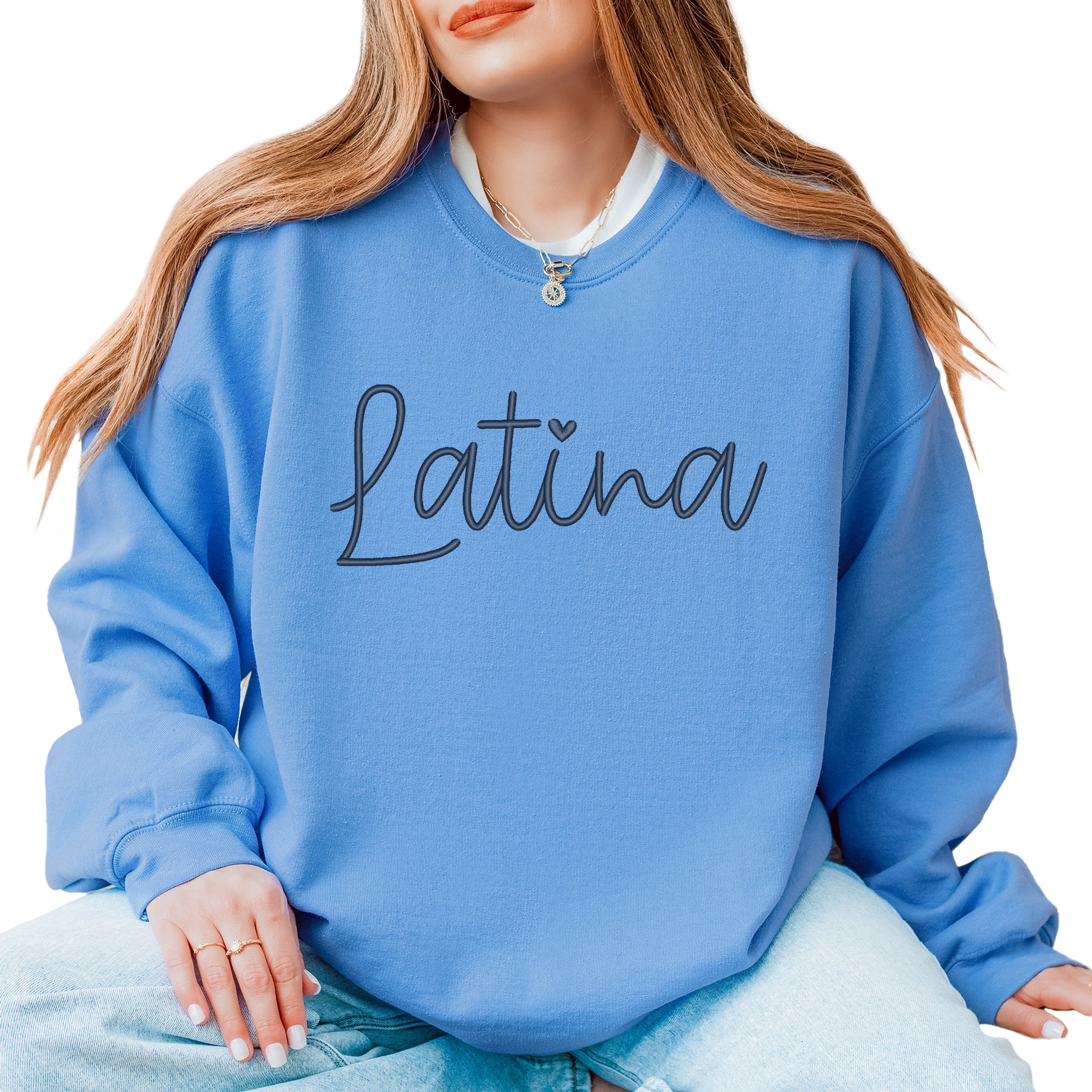 Embroidered Latina Cursive - Women's Graphic Sweatshirt