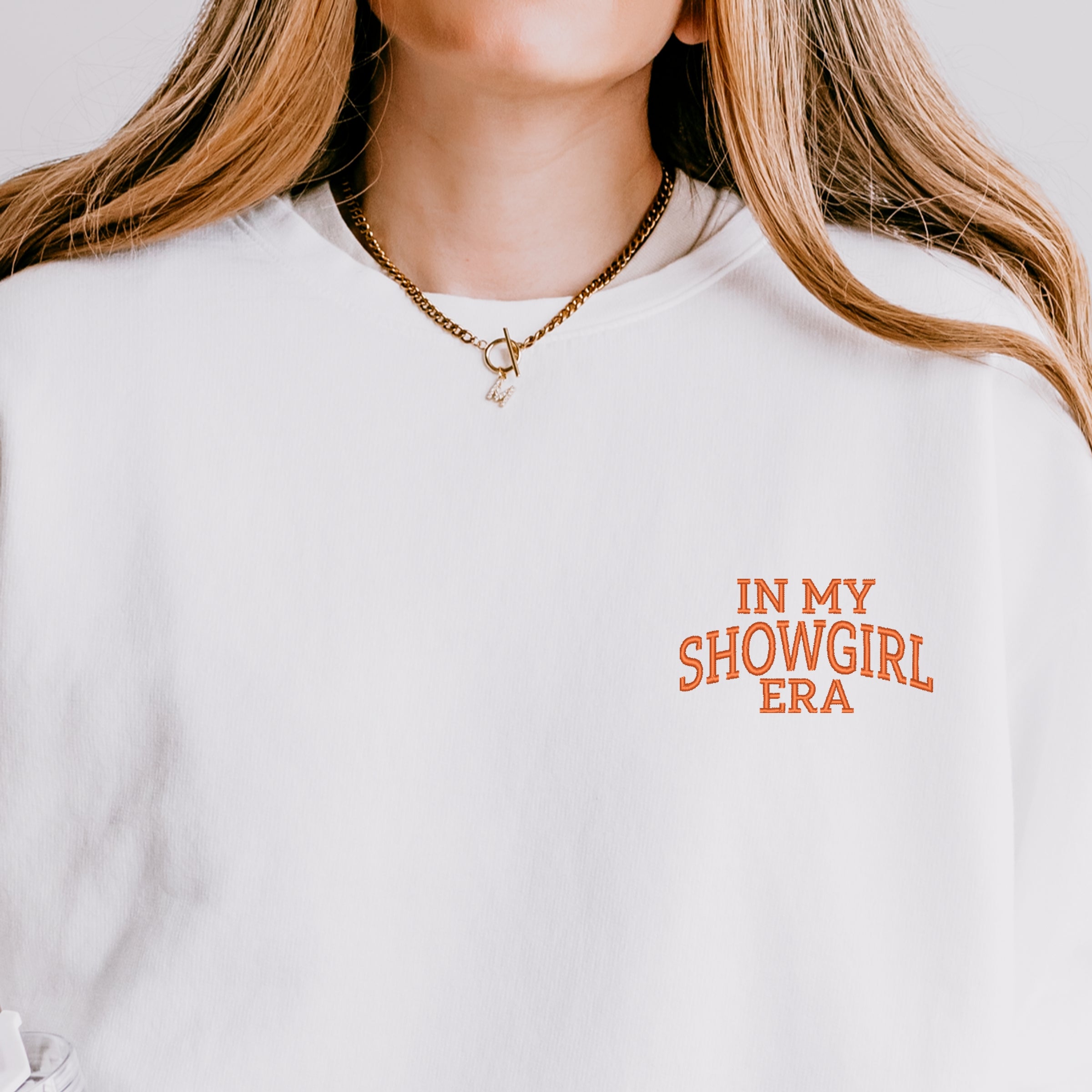 Embroidered In My Showgirl Era - Women's Lightweight Garment Dyed Sweatshirt