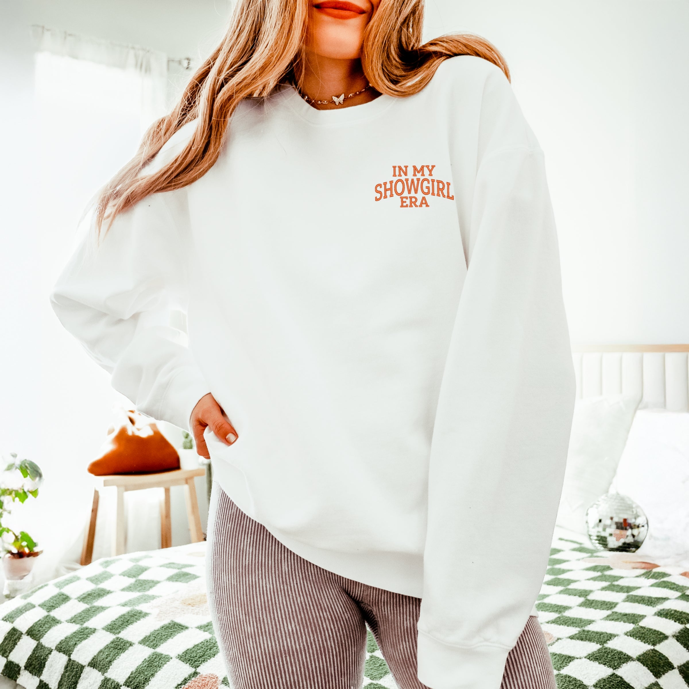 Embroidered In My Showgirl Era - Women's Lightweight Garment Dyed Sweatshirt