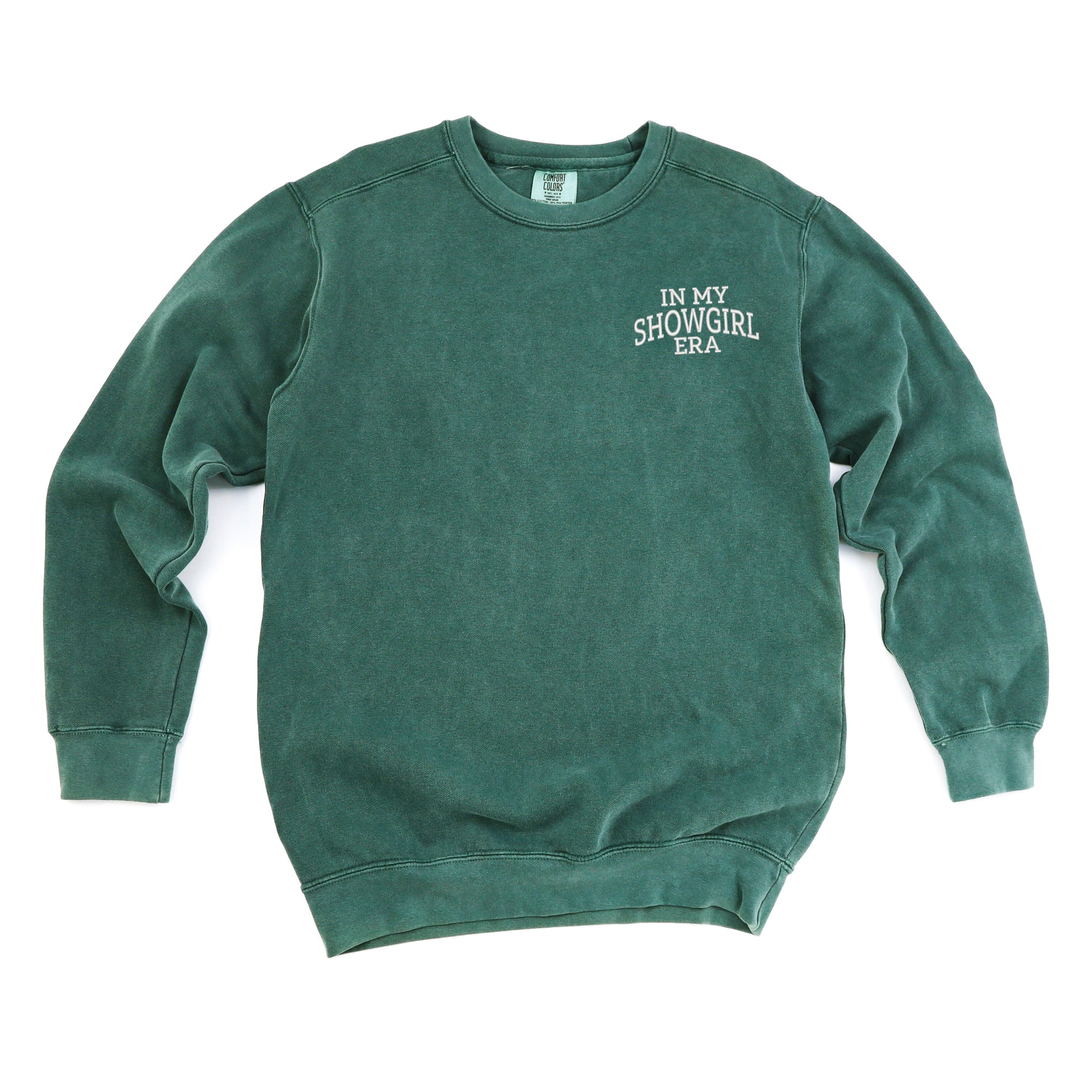 Embroidered In My Showgirl Era - Women's Garment Dyed Graphic Sweatshirt