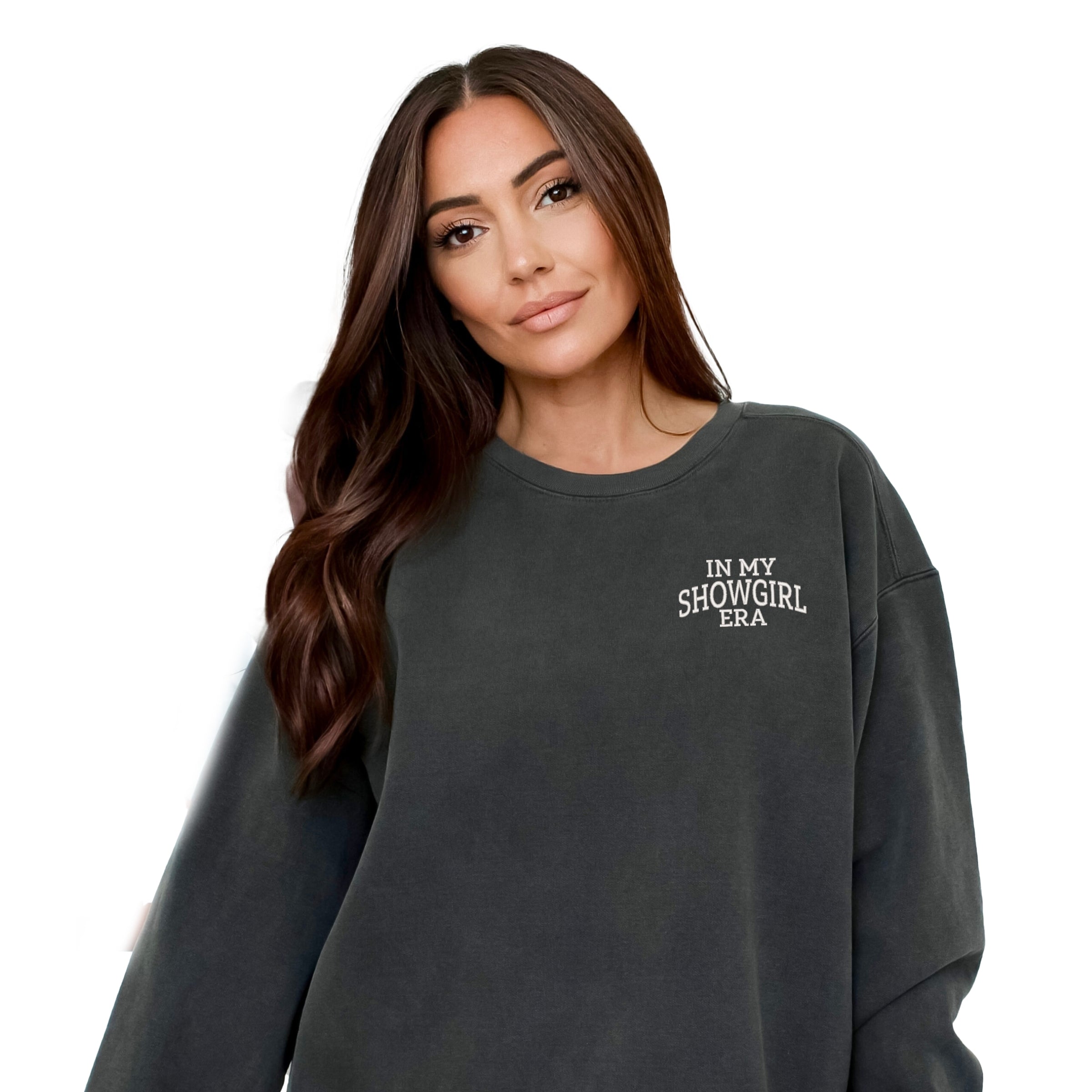 Embroidered In My Showgirl Era - Women's Garment Dyed Graphic Sweatshirt