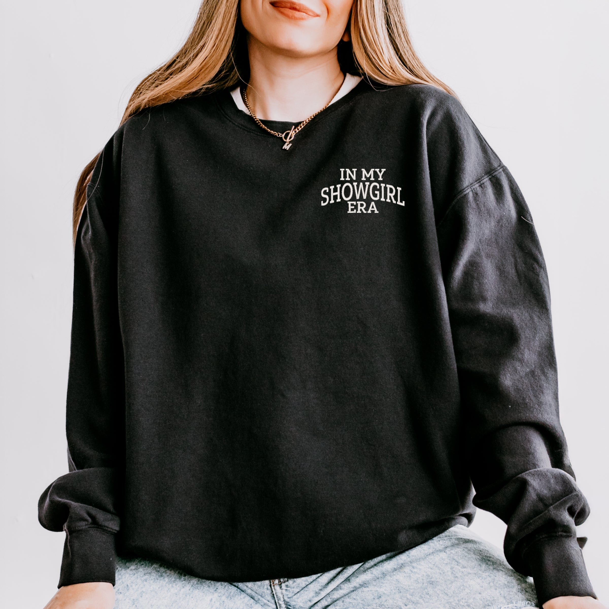 Embroidered In My Showgirl Era - Women's Lightweight Garment Dyed Sweatshirt