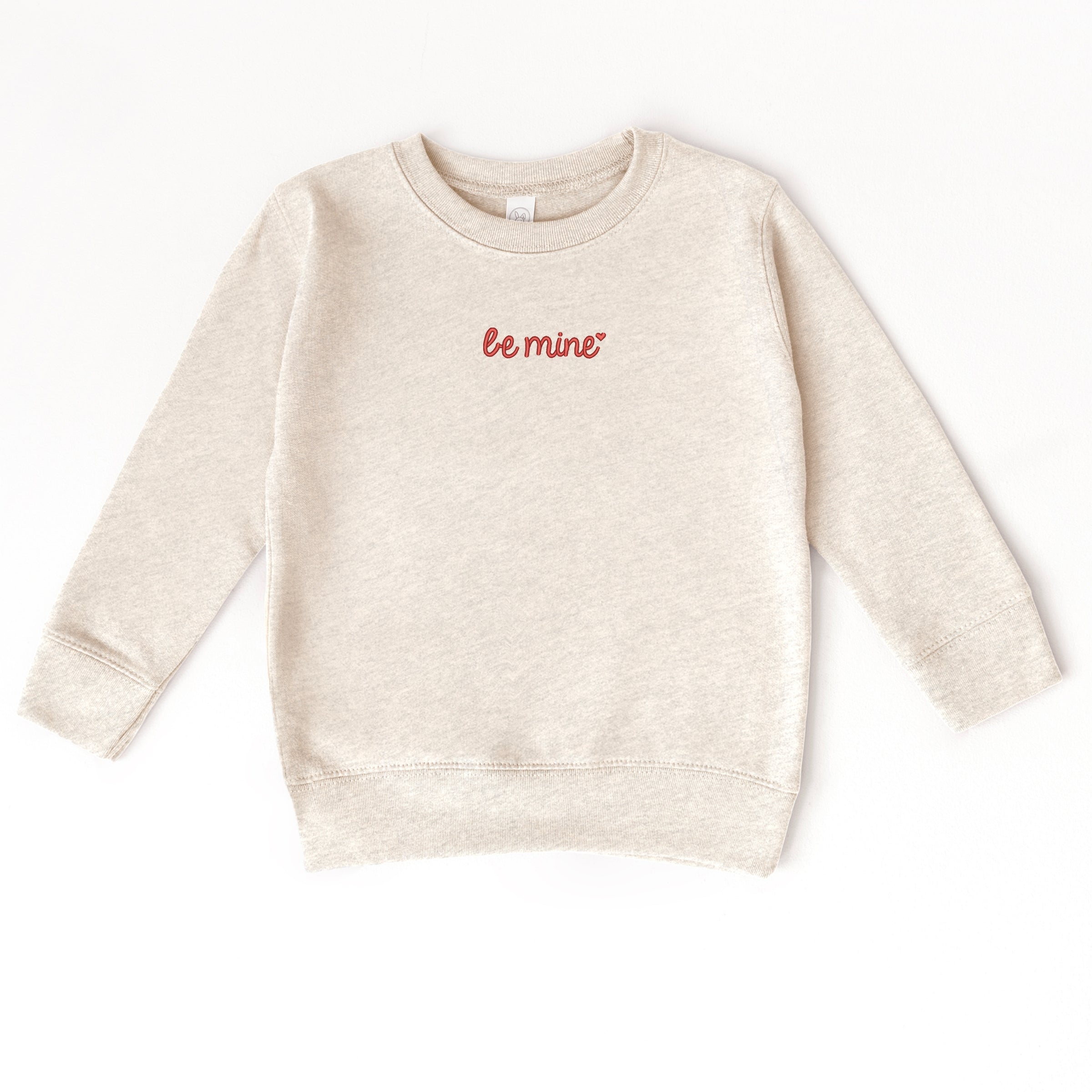 Embroidered Be Mine Heart - Toddler Graphic Sweatshirt
