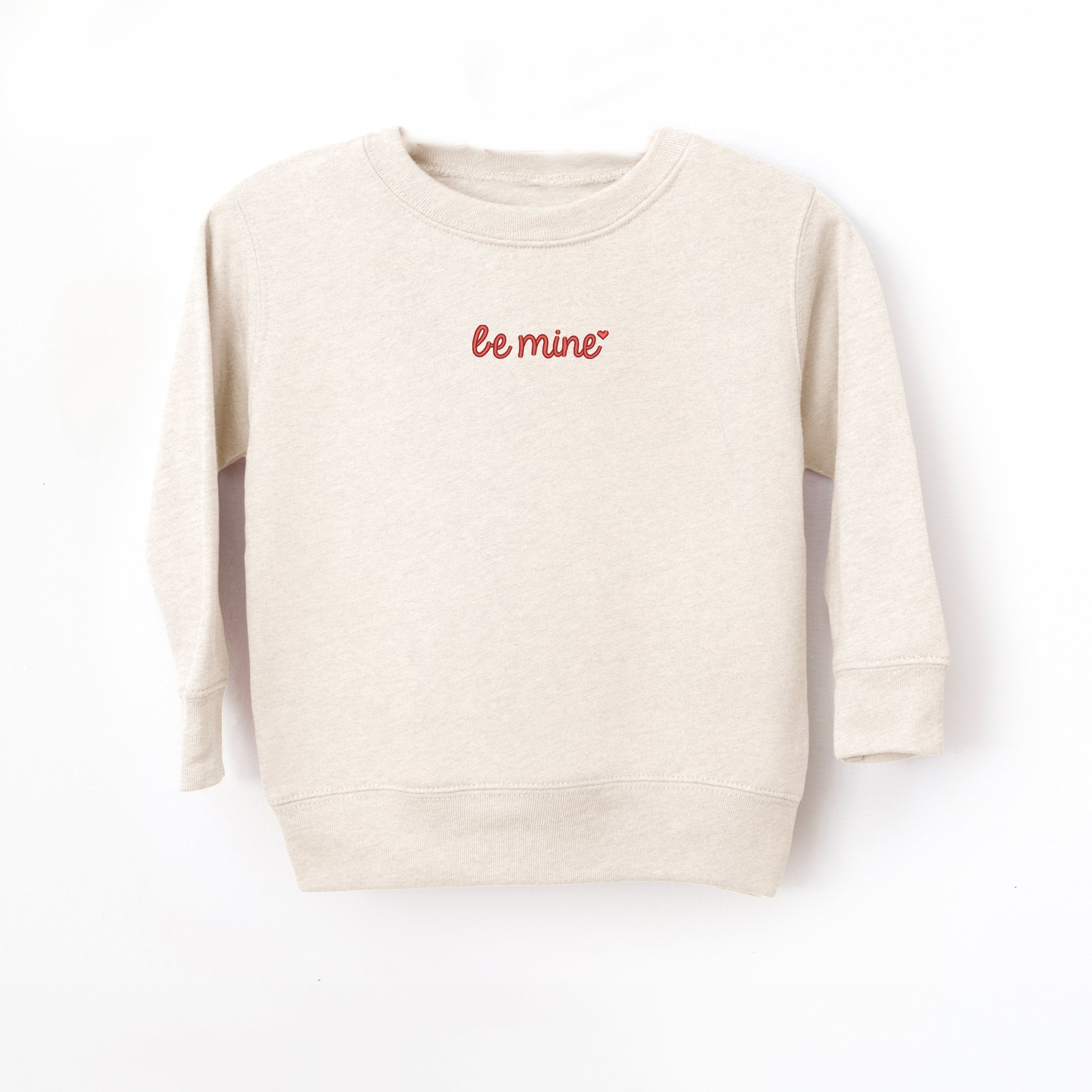 Embroidered Be Mine Heart - Toddler Graphic Sweatshirt