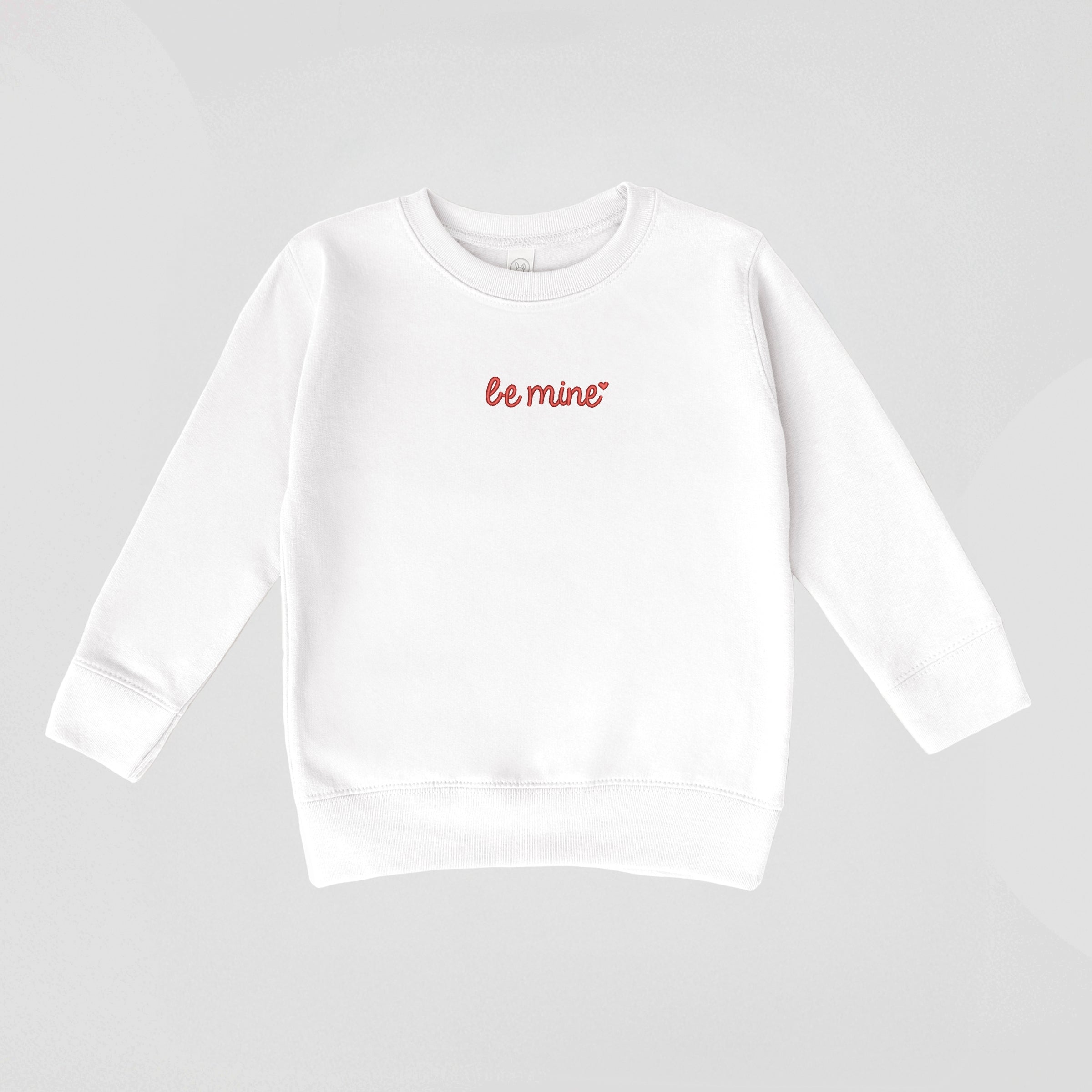 Embroidered Be Mine Heart - Toddler Graphic Sweatshirt