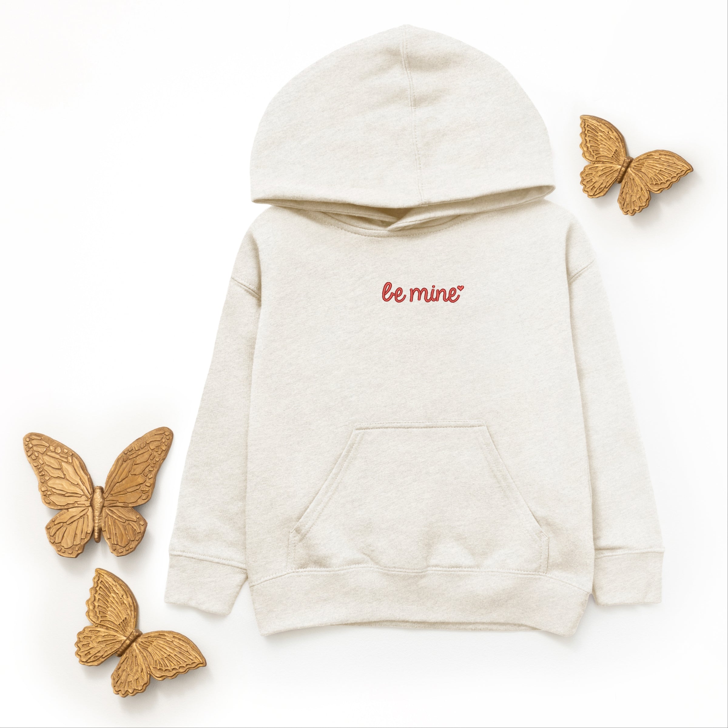 Embroidered Be Mine Heart - Youth Graphic Hoodie