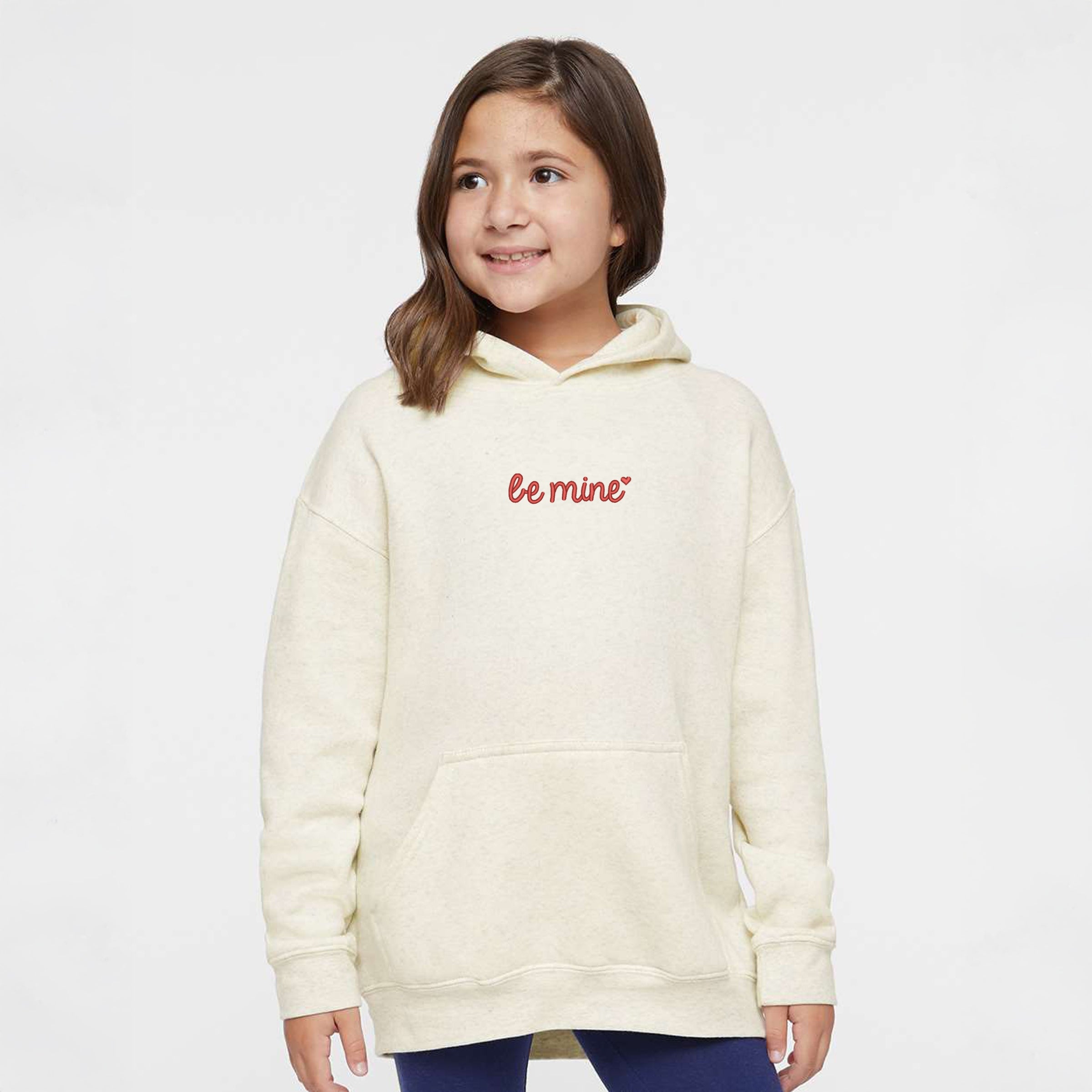 Embroidered Be Mine Heart - Youth Graphic Hoodie