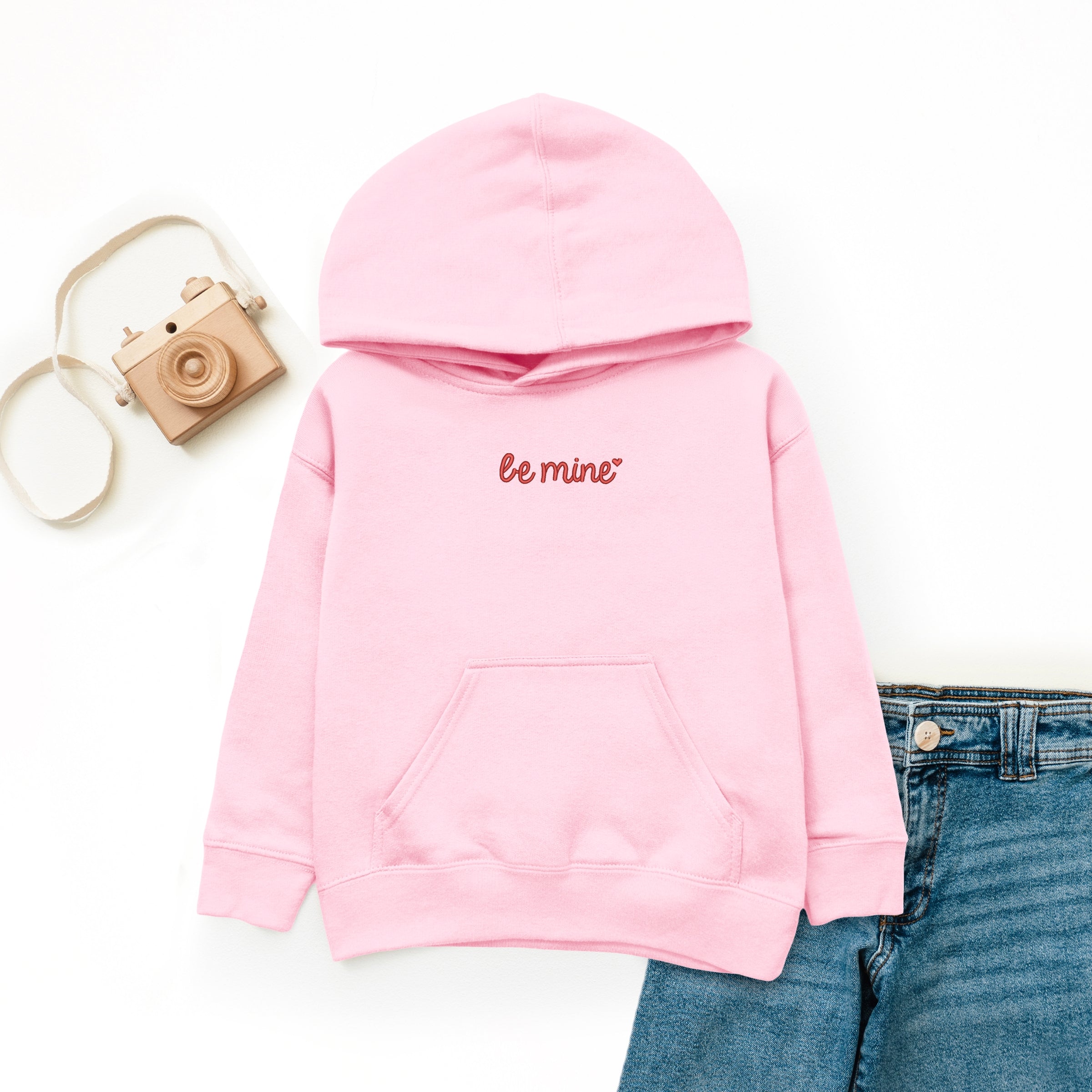 Embroidered Be Mine Heart - Youth Graphic Hoodie