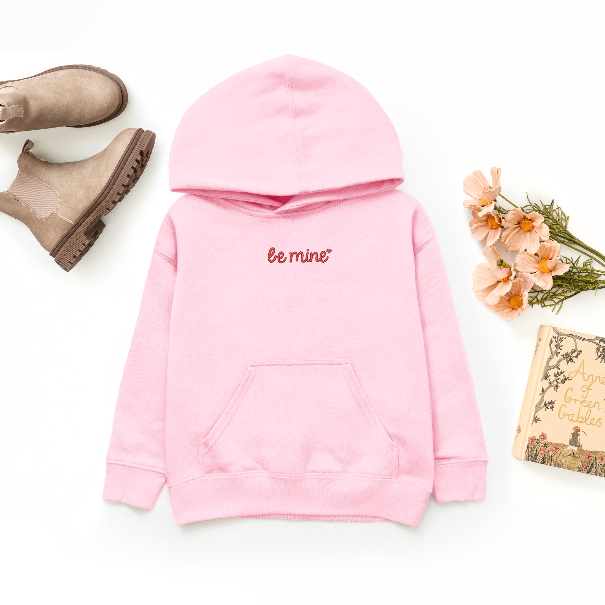 Embroidered Be Mine Heart - Youth Graphic Hoodie
