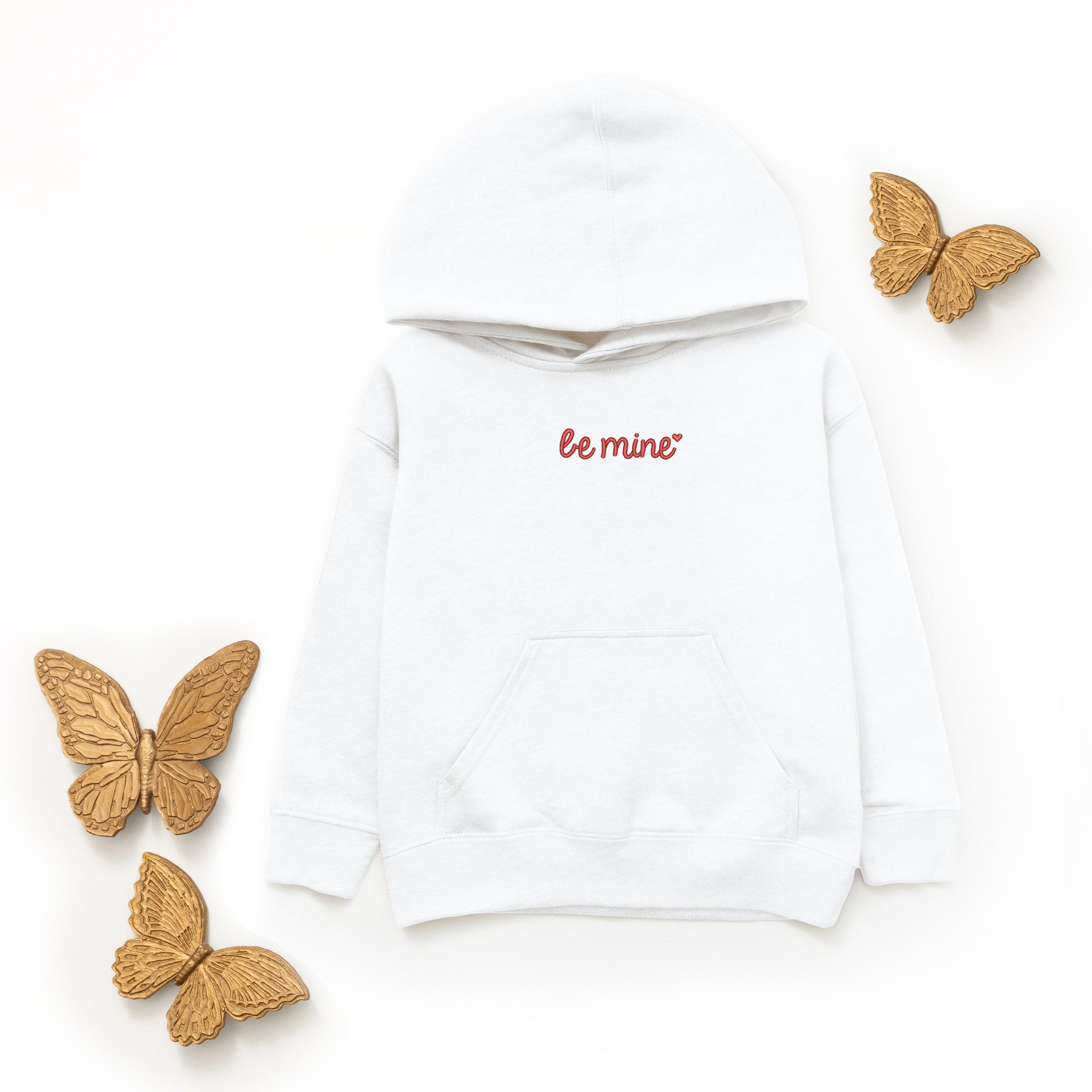 Embroidered Be Mine Heart - Youth Graphic Hoodie