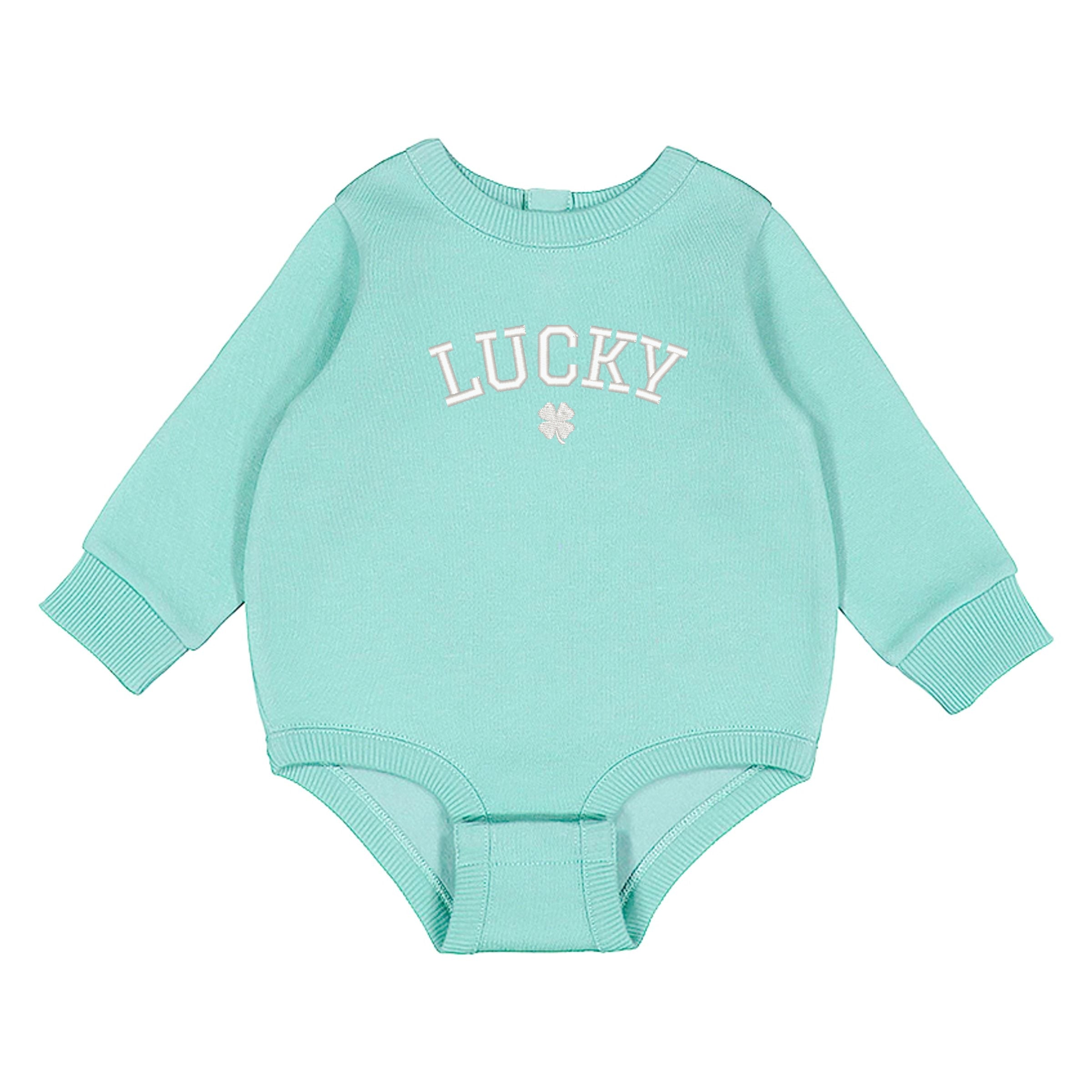 Embroidered Lucky Clover - Infant Fleece BodySuit