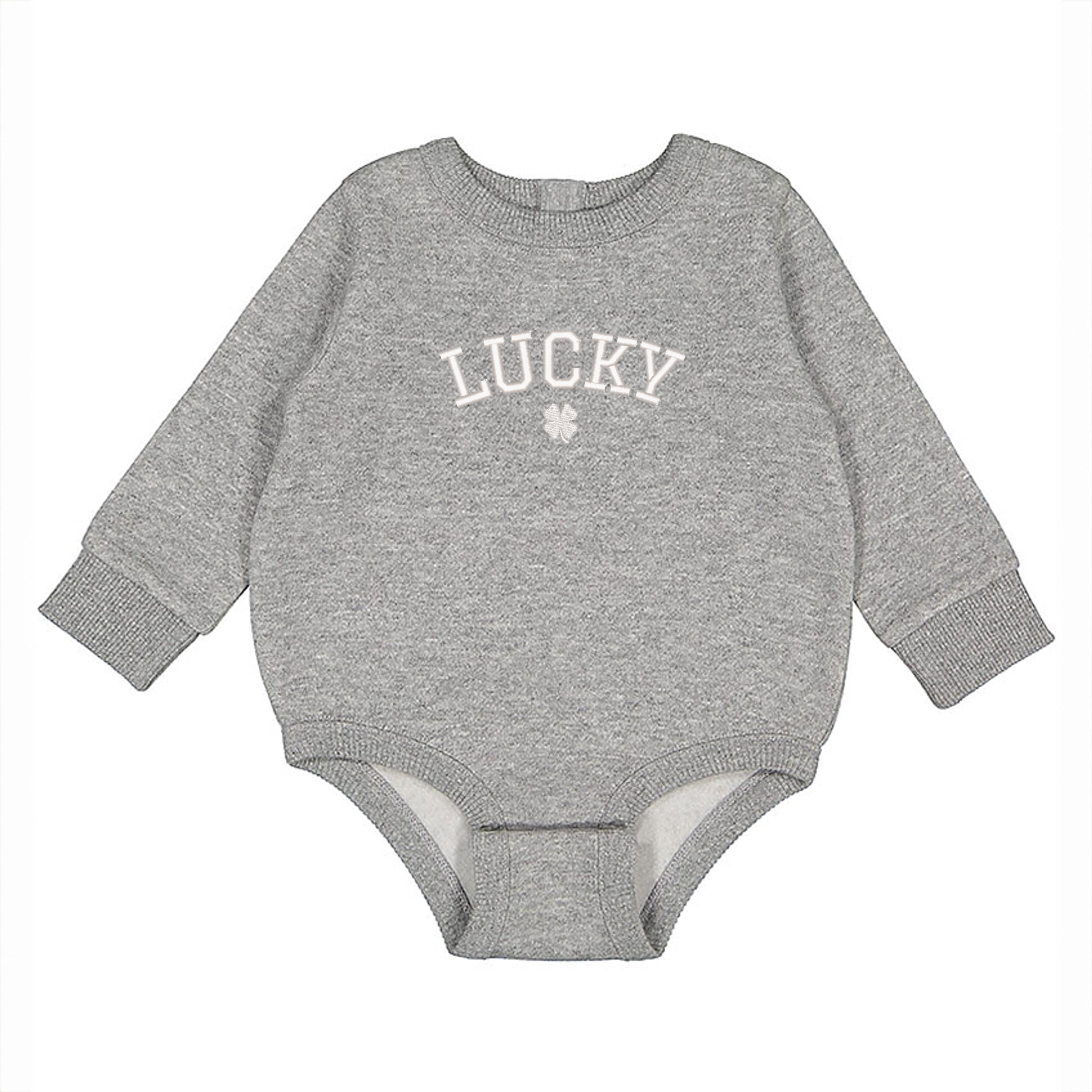 Embroidered Lucky Clover - Infant Fleece BodySuit