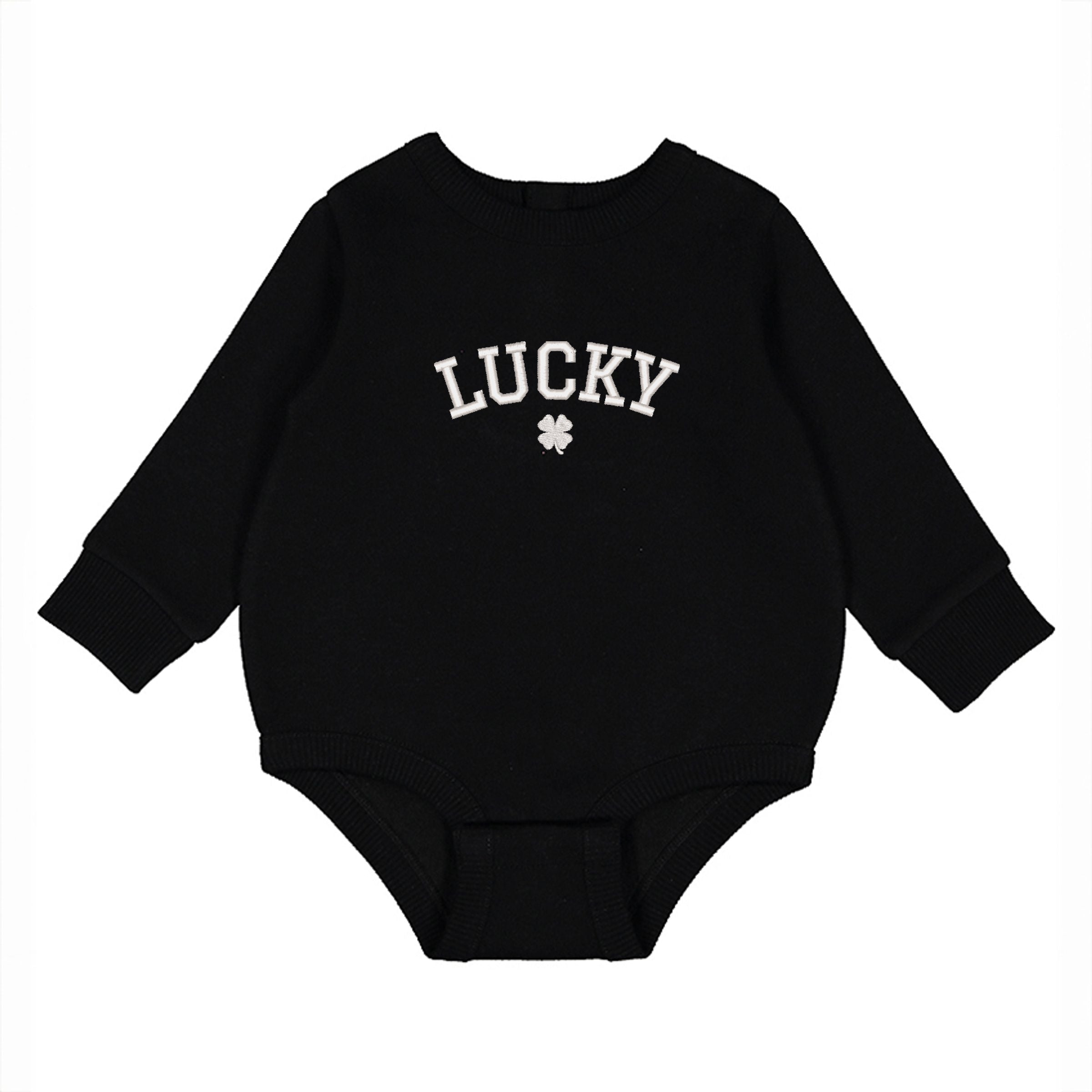 Embroidered Lucky Clover - Infant Fleece BodySuit