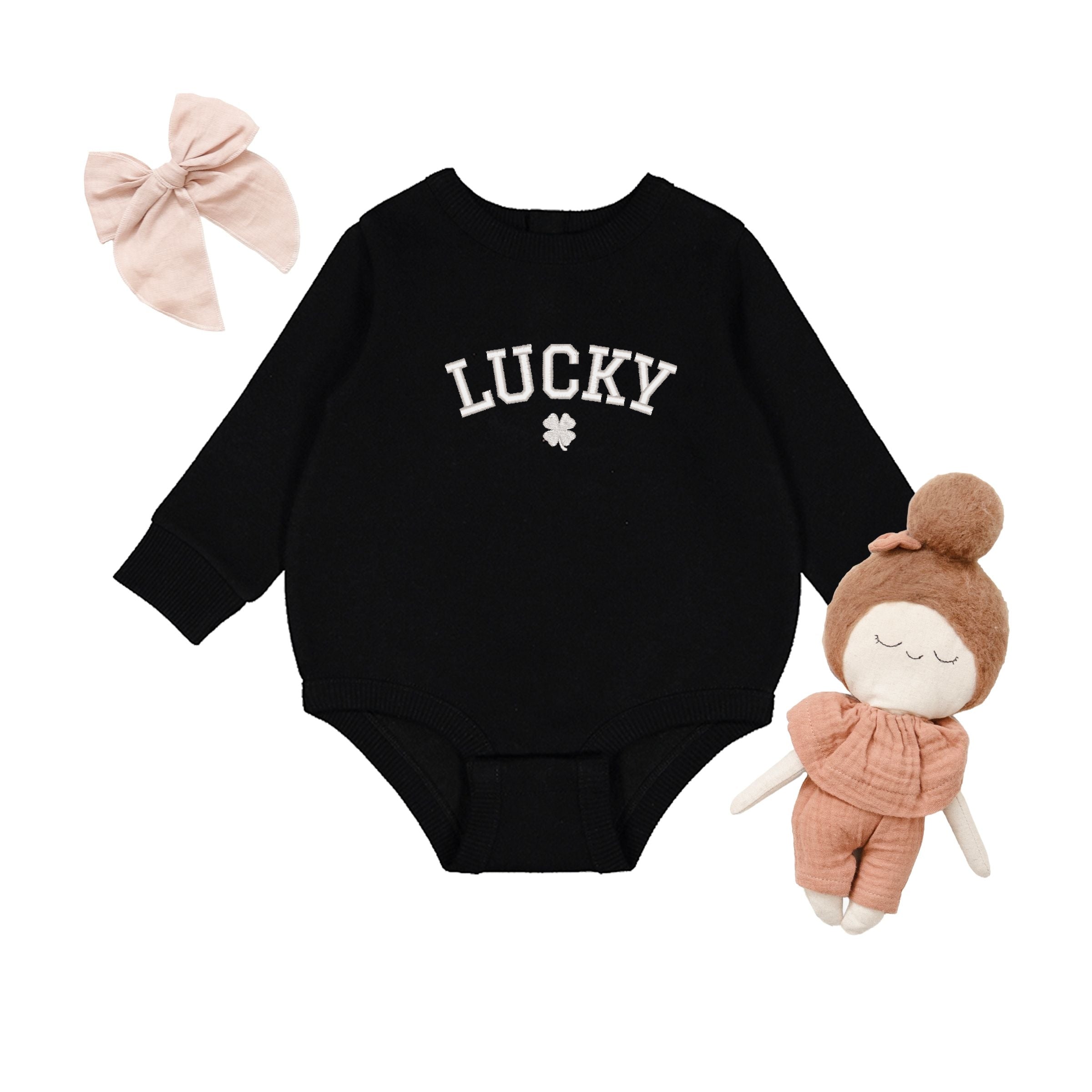 Embroidered Lucky Clover - Infant Fleece BodySuit