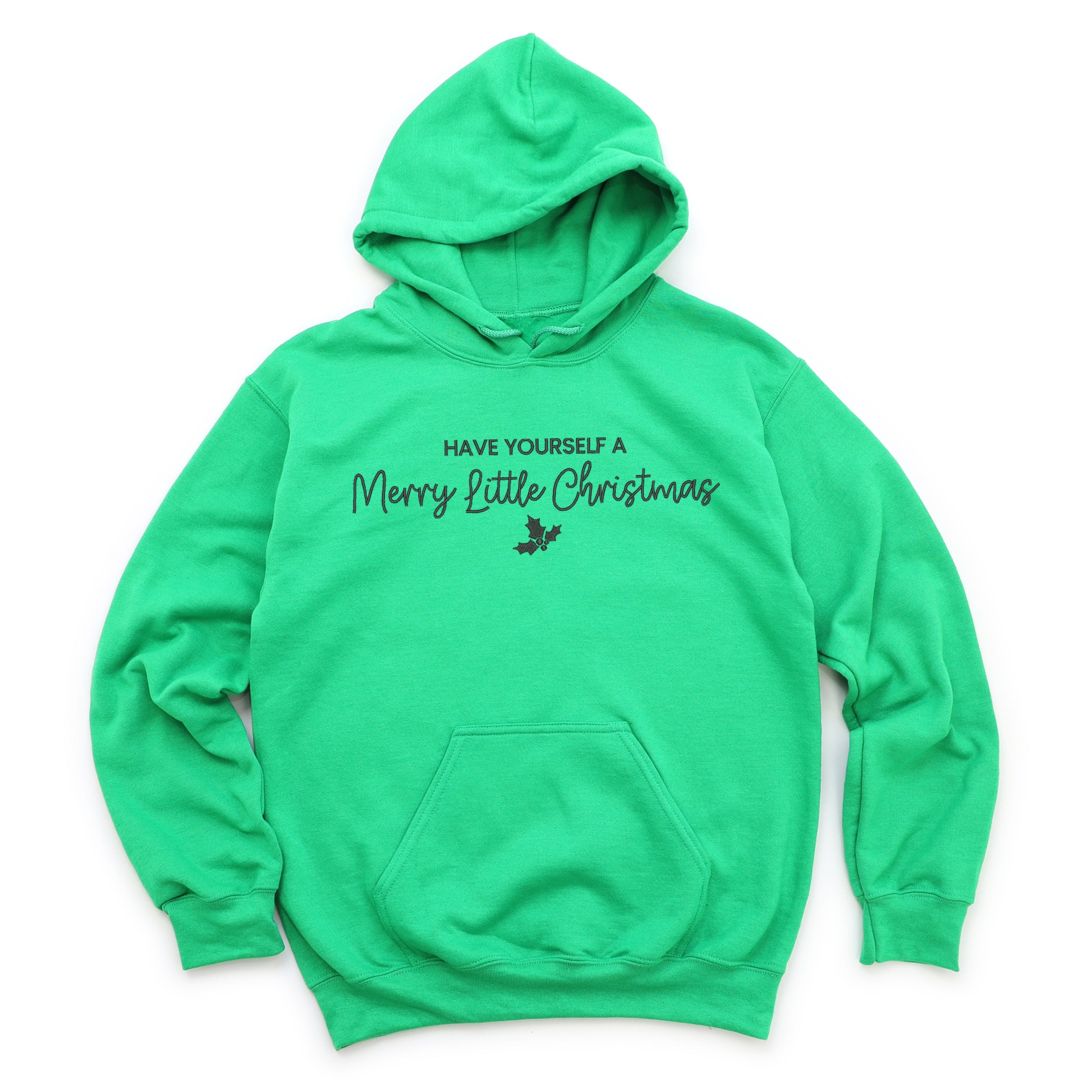 Embroidered Merry Little Christmas - Women's Graphic Hoodie