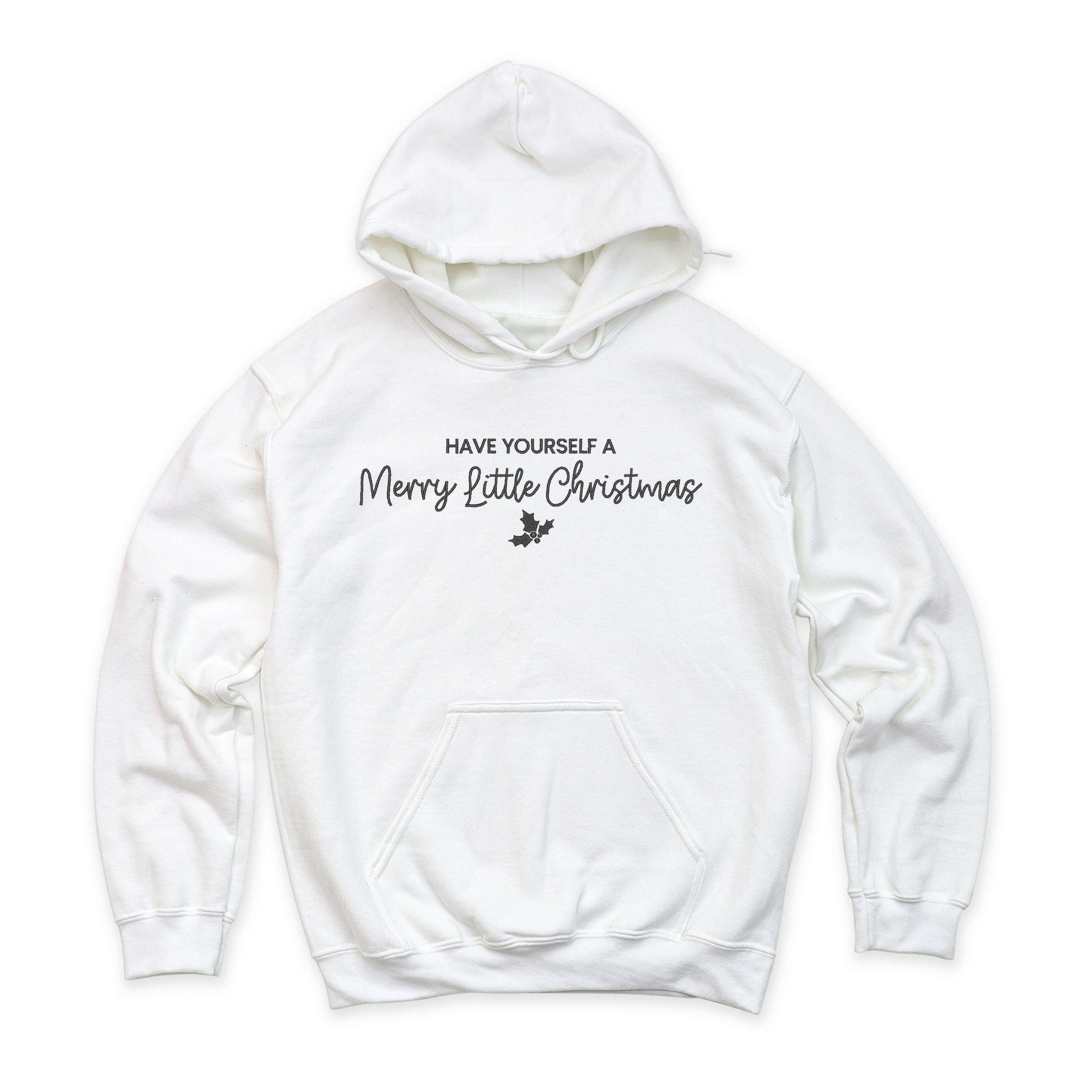 Embroidered Merry Little Christmas - Women's Graphic Hoodie