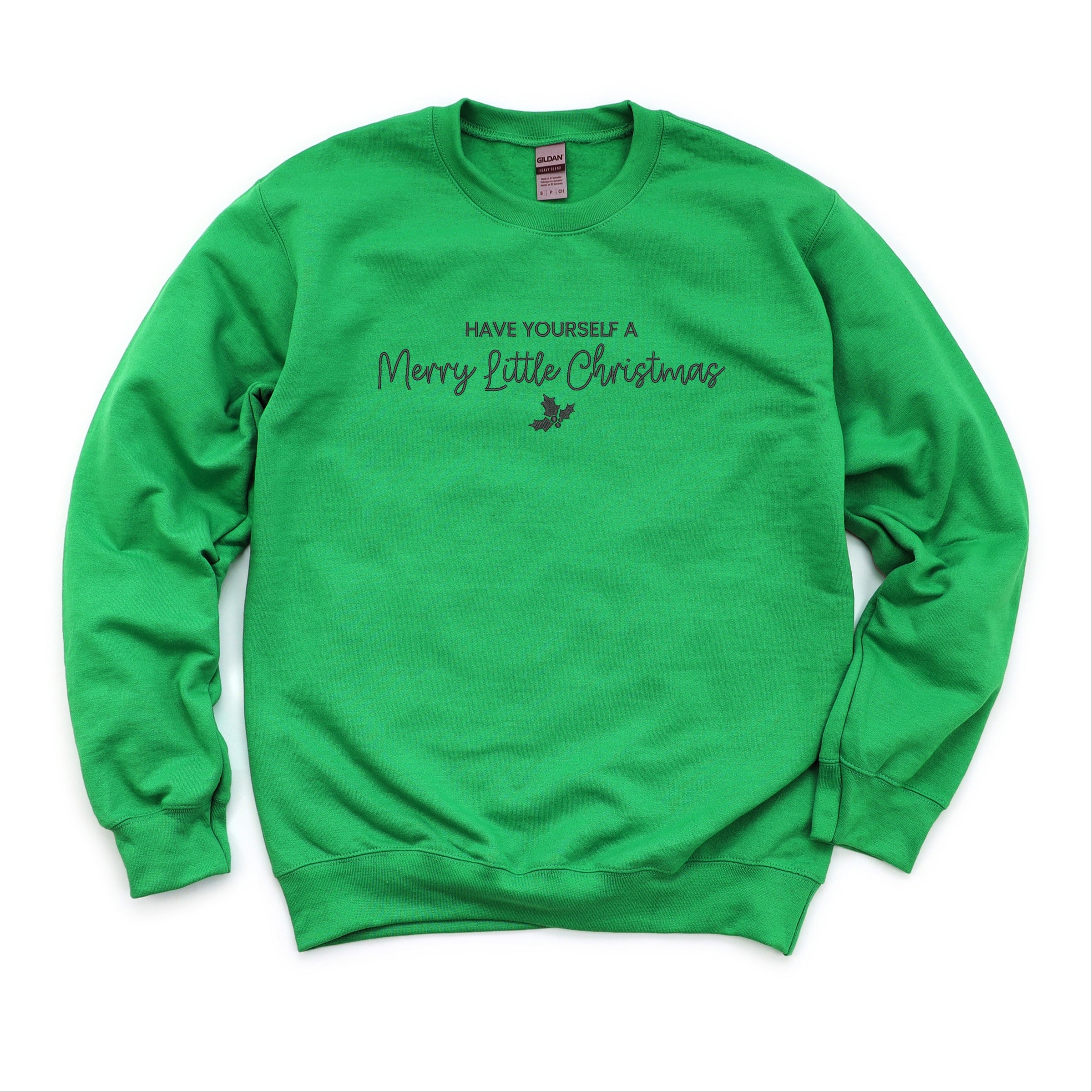 Embroidered Merry Little Christmas - Women's Graphic Sweatshirt