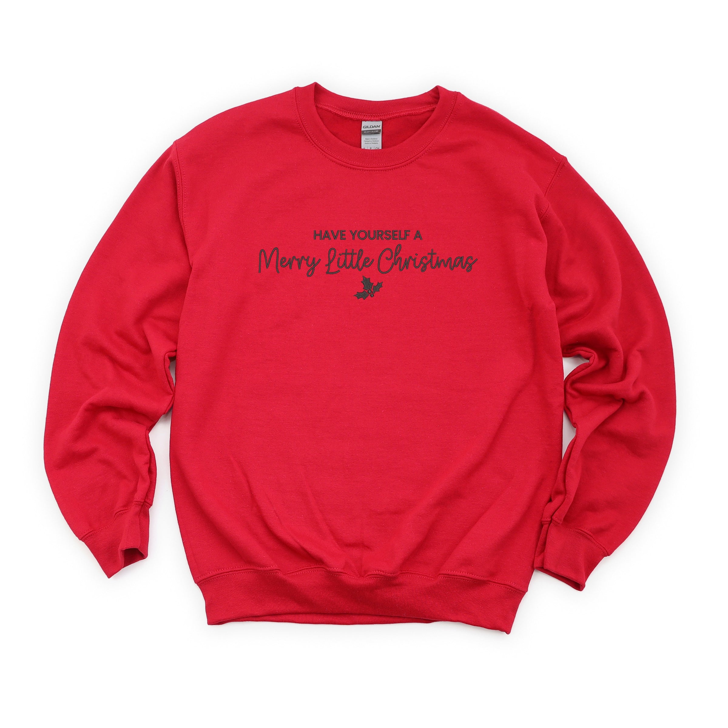 Embroidered Merry Little Christmas - Women's Graphic Sweatshirt