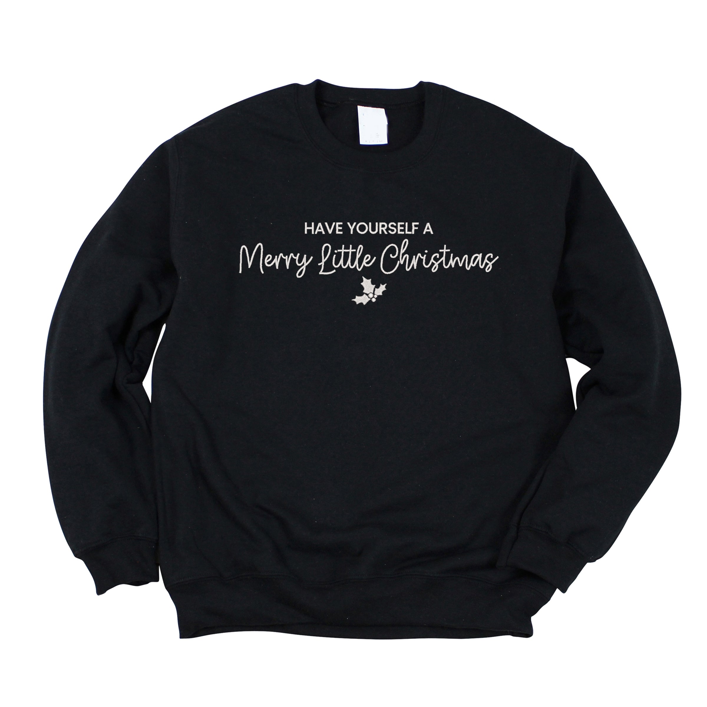 Embroidered Merry Little Christmas - Women's Graphic Sweatshirt