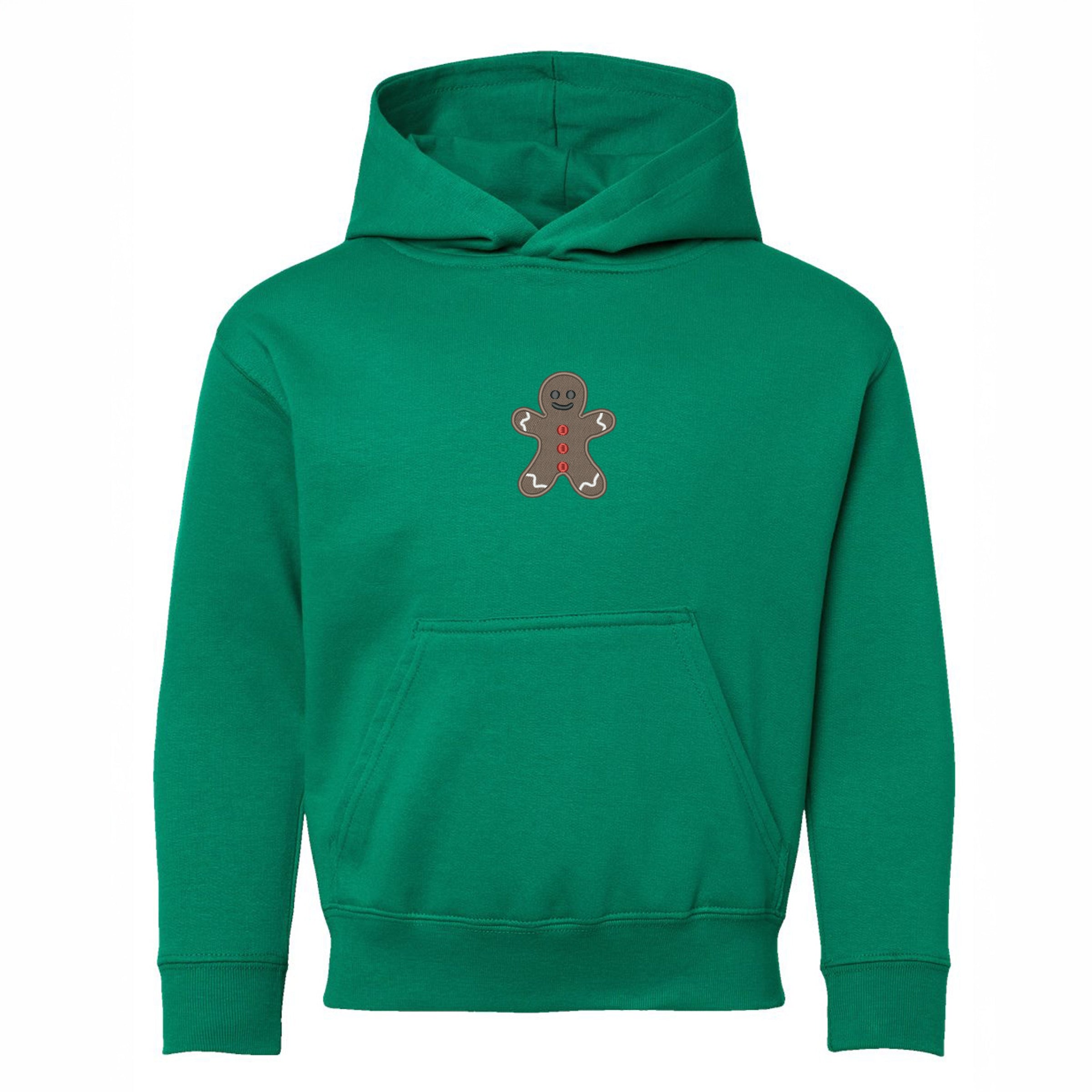 Embroidered Gingerbread Man - Youth Graphic Hoodie
