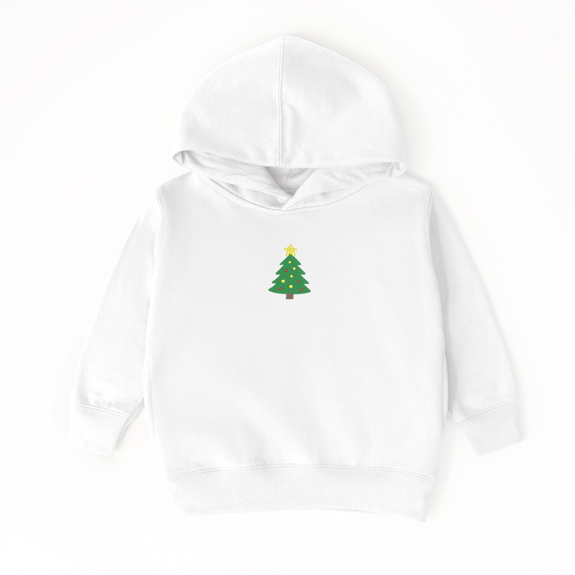 Embroidered Christmas Tree With Ornaments - Toddler Hoodie