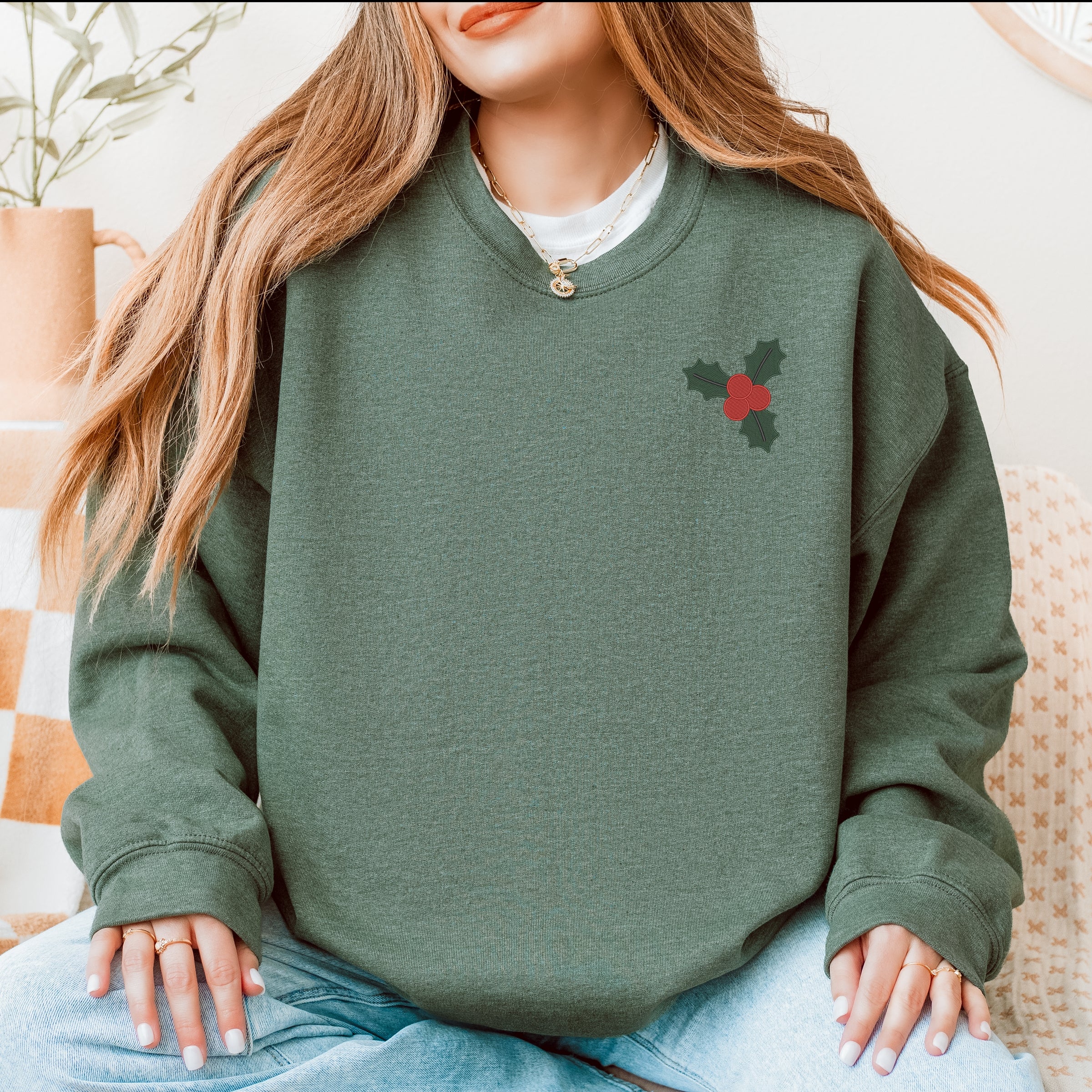 EMB837M_F-SWT Heather Green